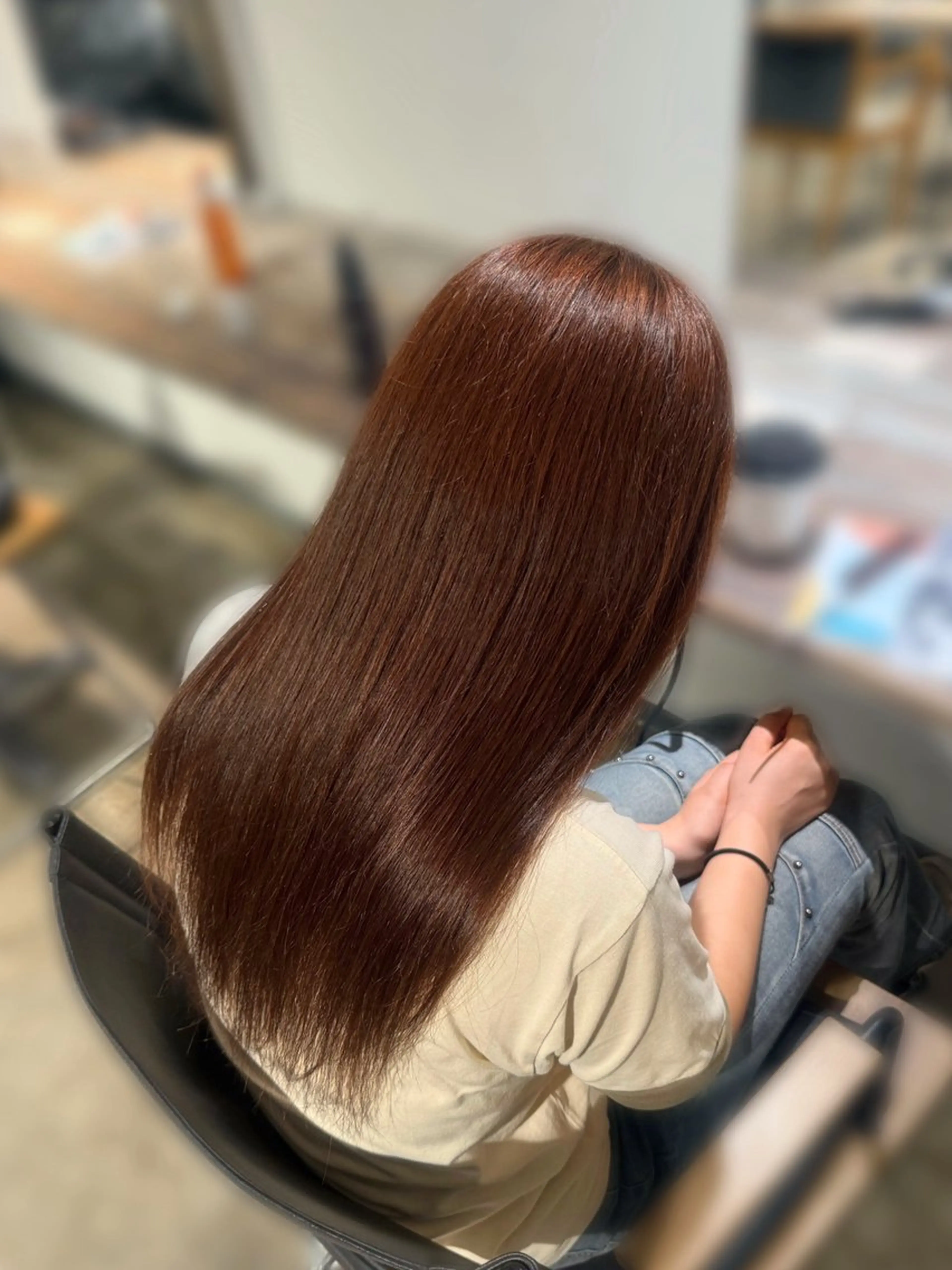 🥨ブリーチなし透明感ブラウンカラー+無料トリートメント🥨の写真