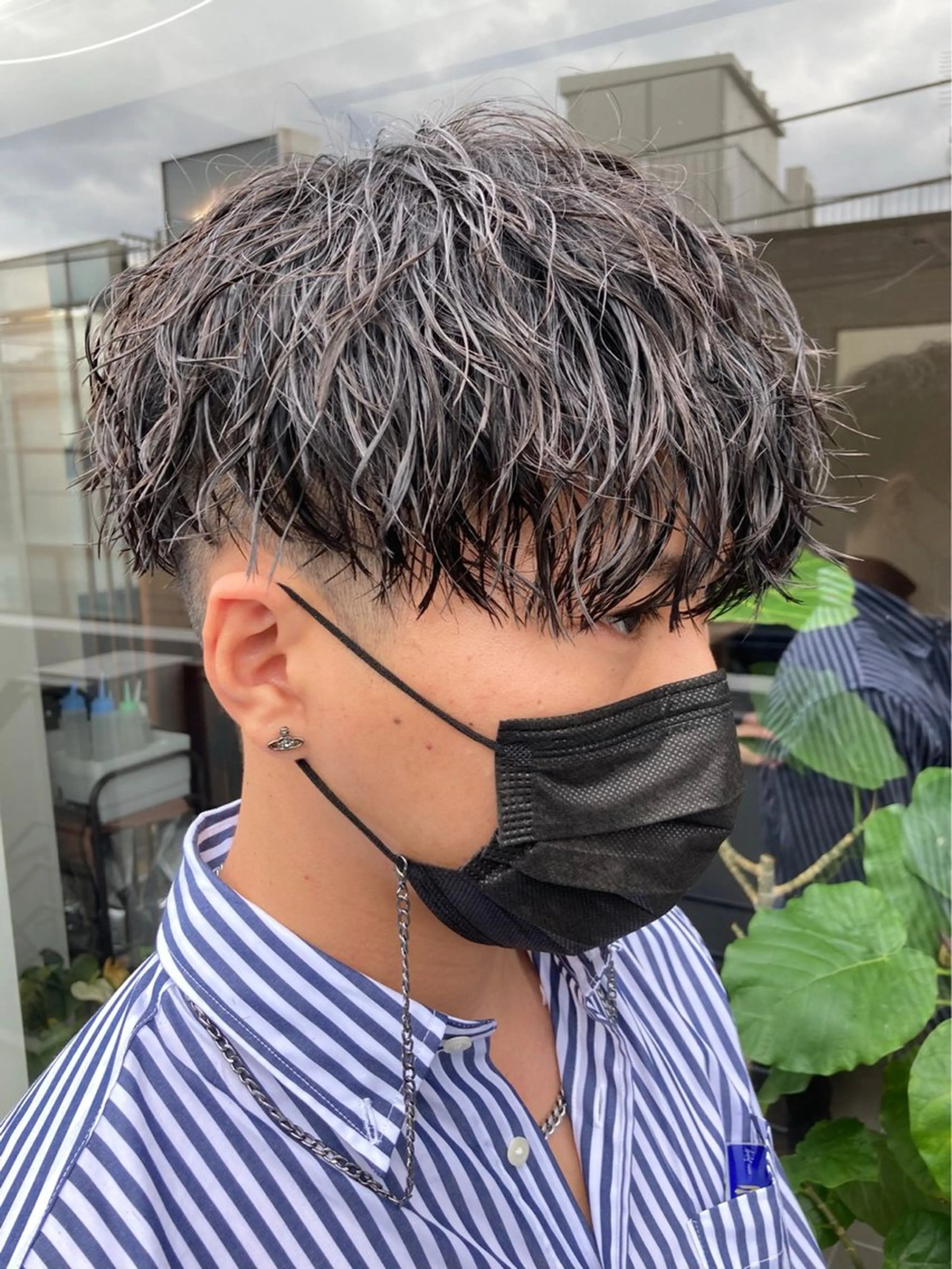 パーマ メンズ フェザーパーマ マッシュ メンズパーマ 学生（メンズ向け） メンズツイストパーマ fifth men's原宿所属・fifth/原宿/ シャドウパーマ/カズのヘアスタイル