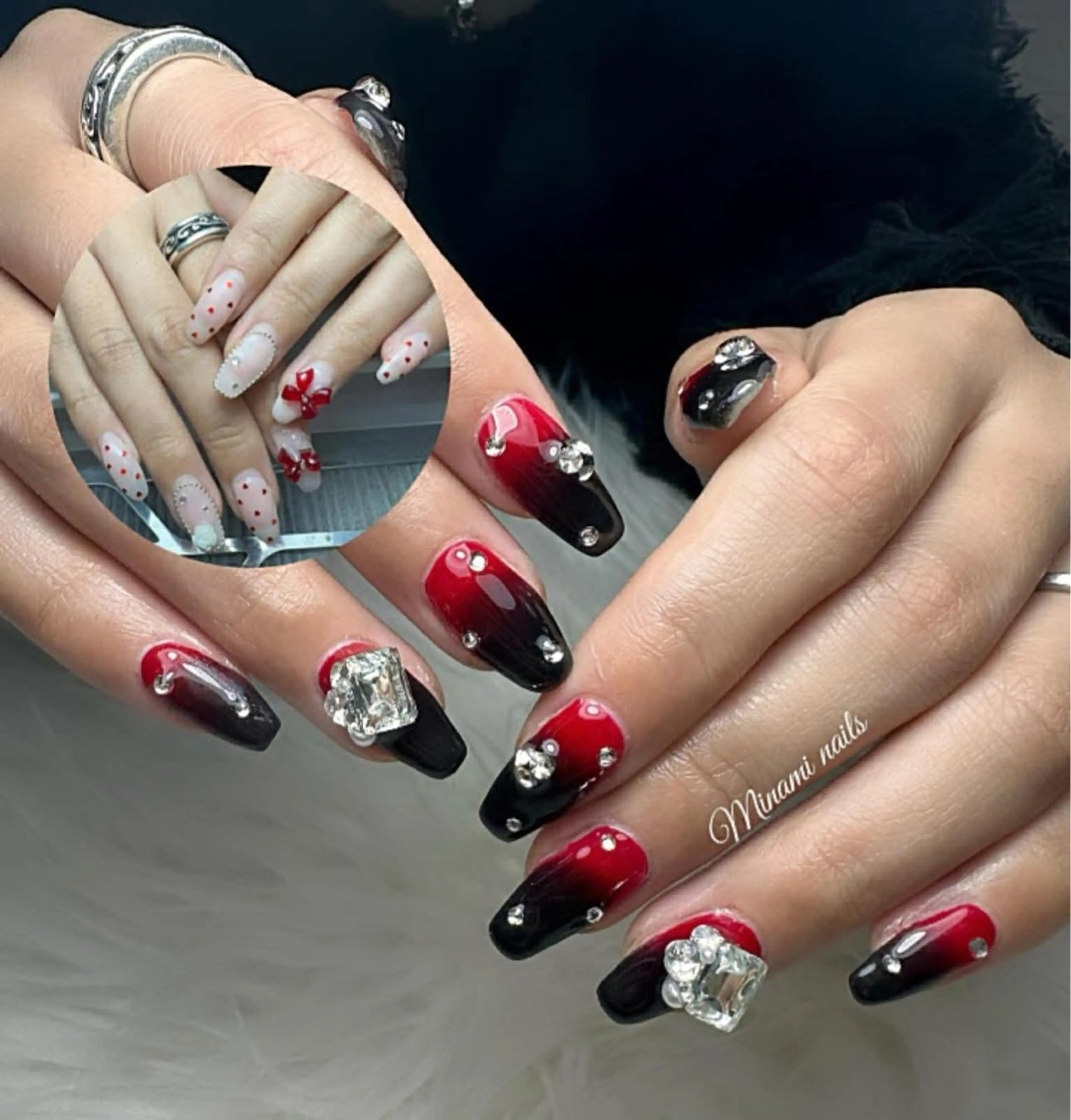 ネイル アートネイル オーロラネイル ガーリー キラキラネイル 韓国ネイル ハンドネイル Minami Nailsのネイルデザイン