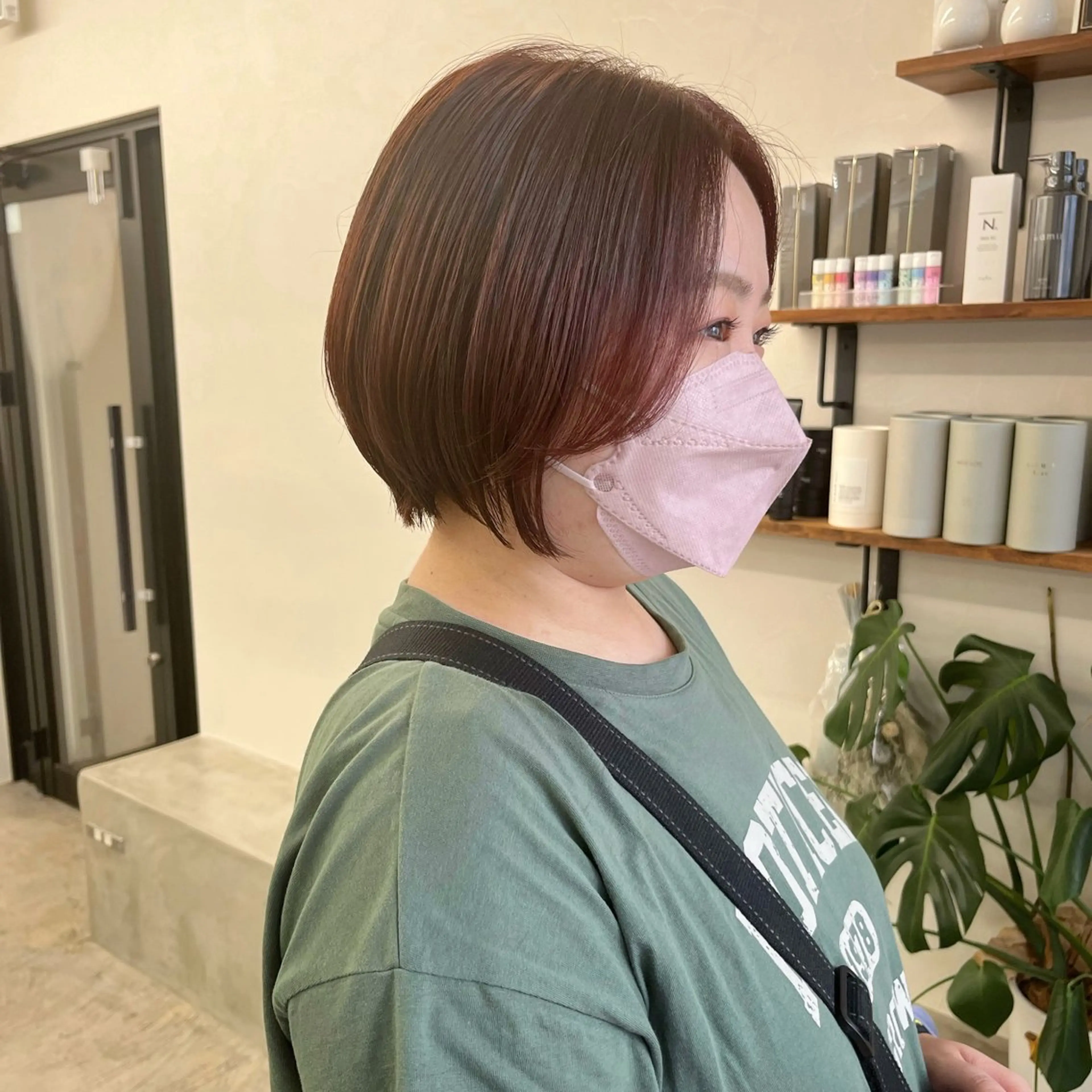 ショート カラー ショートボブ ブリーチ ブラウンカラー ブリーチなしカラー ピンクカラー カット ヘアカラー トリートメント 初めてのショート お任せください✂️のヘアスタイル