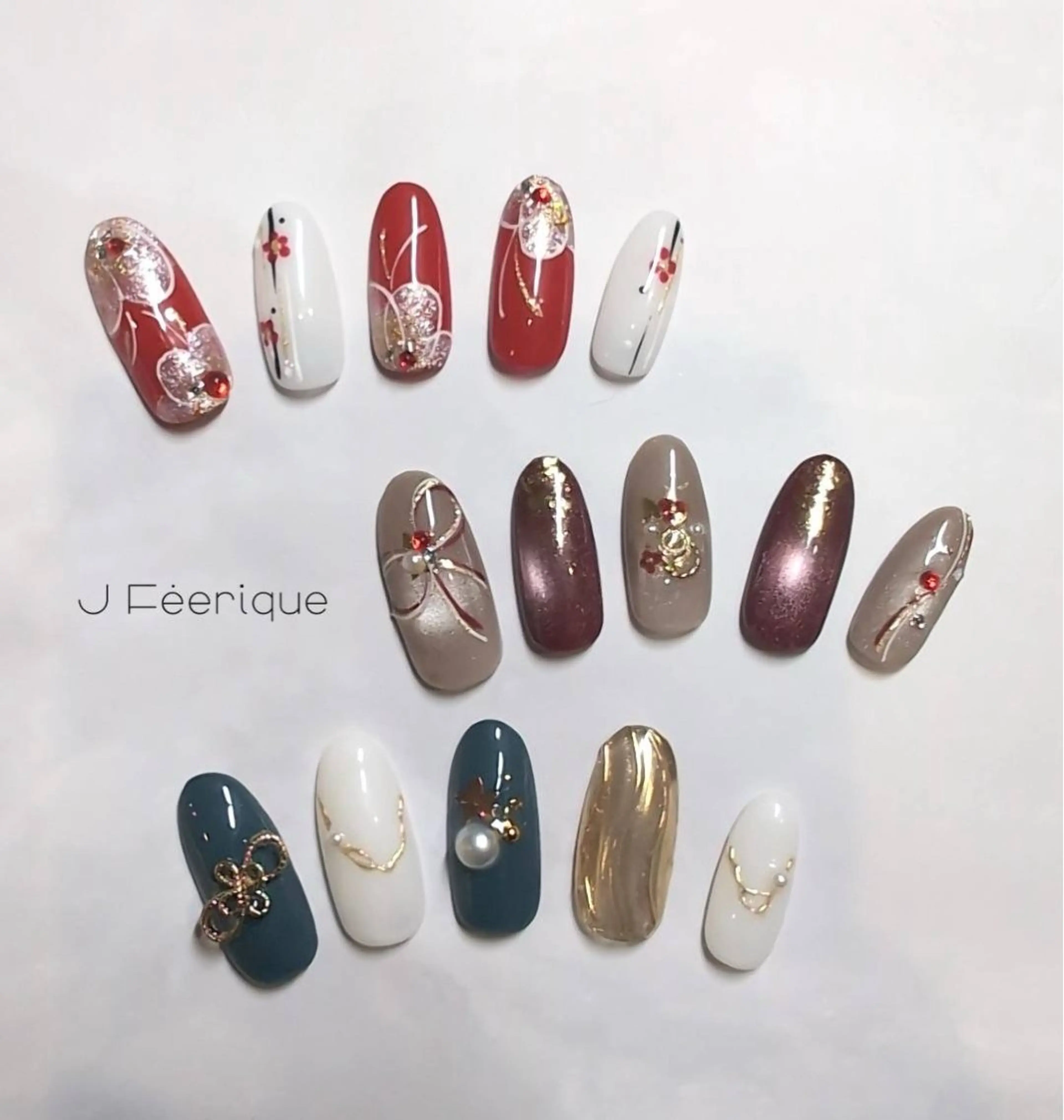 ネイル 成人式 J Feerique ネイル/南森町のネイルデザイン