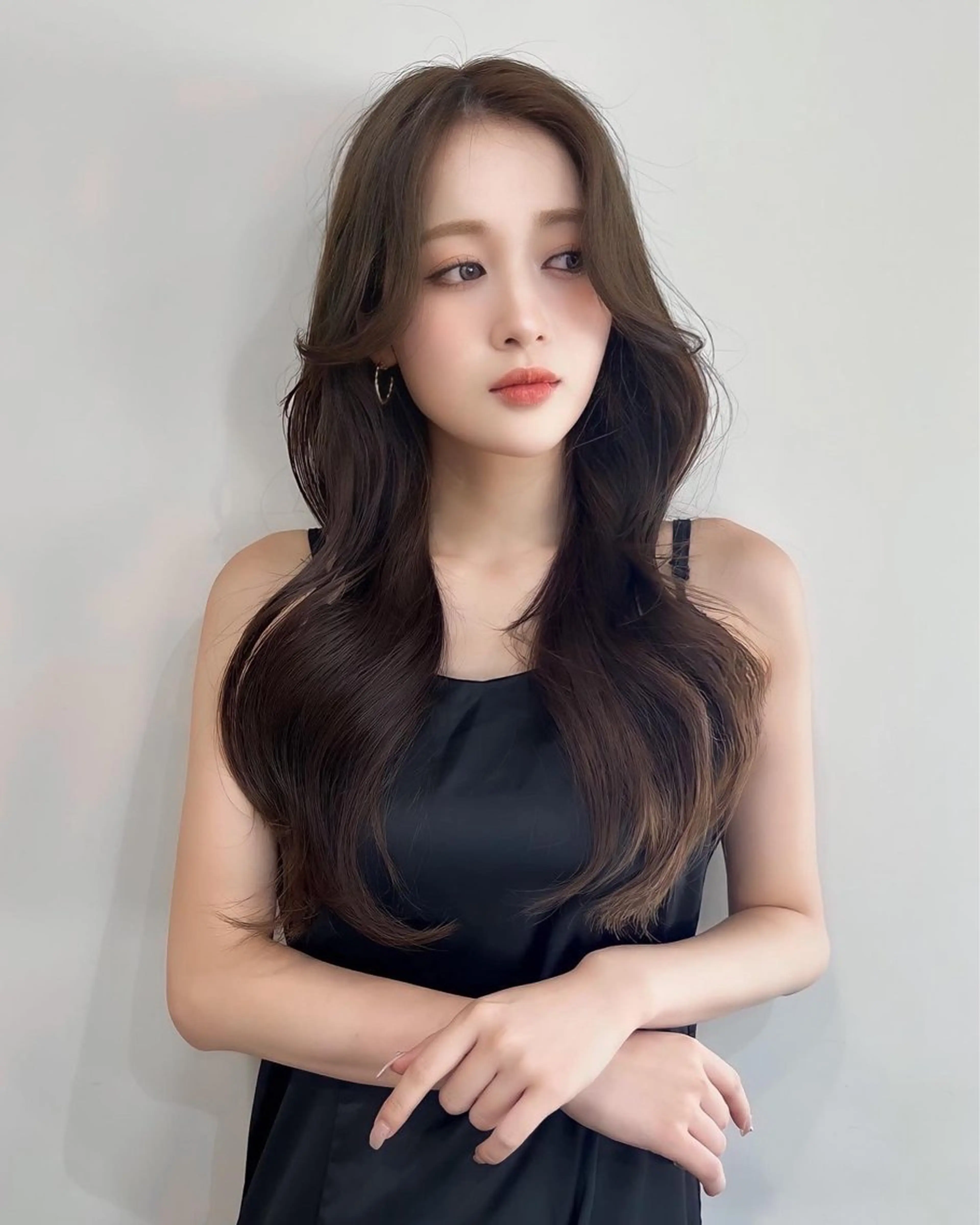 セミロング 🤍🤍韓国ヘア おたけ🤍🤍のヘアスタイル