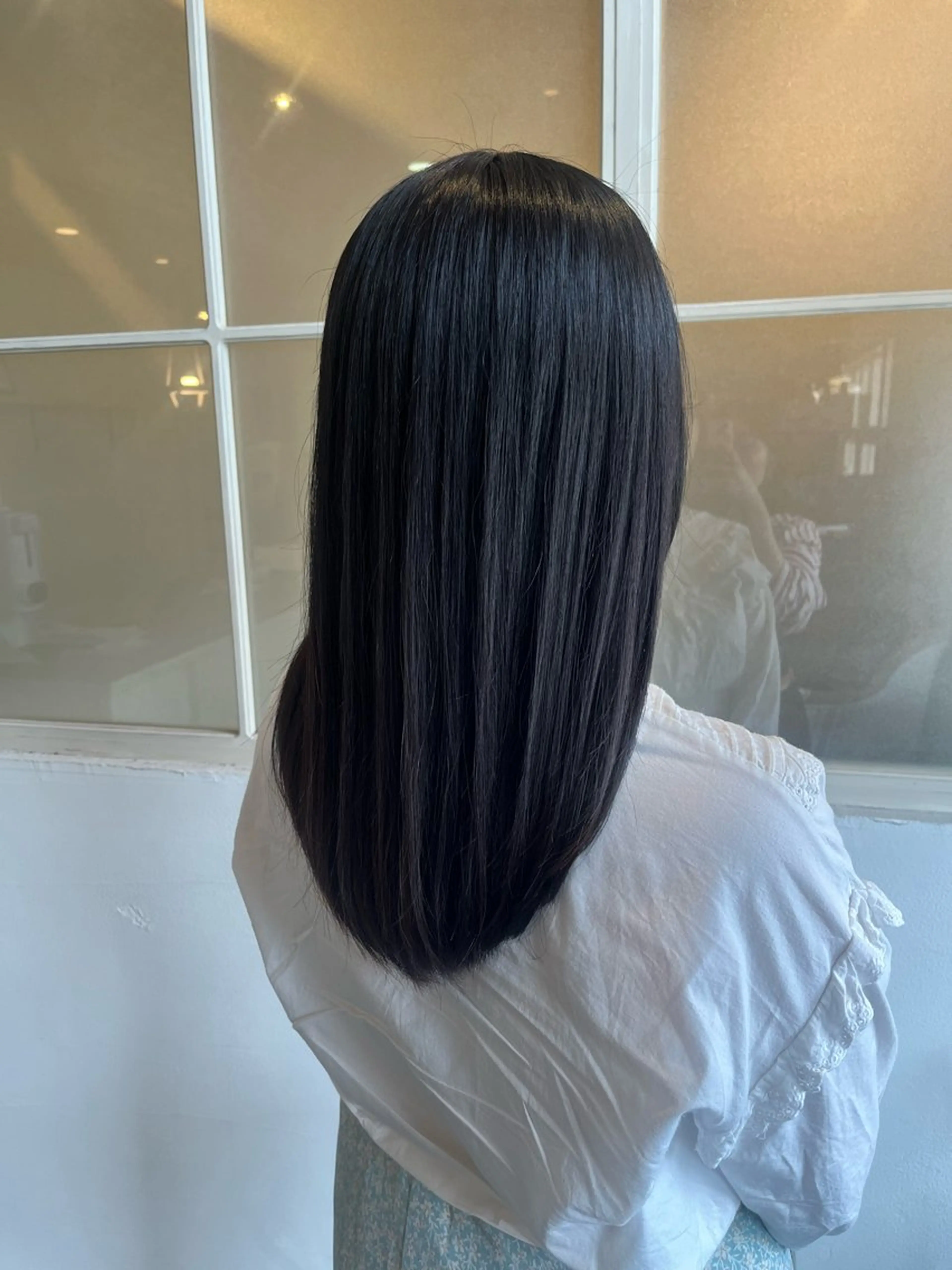 ロング 縮毛矯正 カット 縮毛矯正 Ayumi/艶カラー /レイヤー/ネイルのネイルデザイン