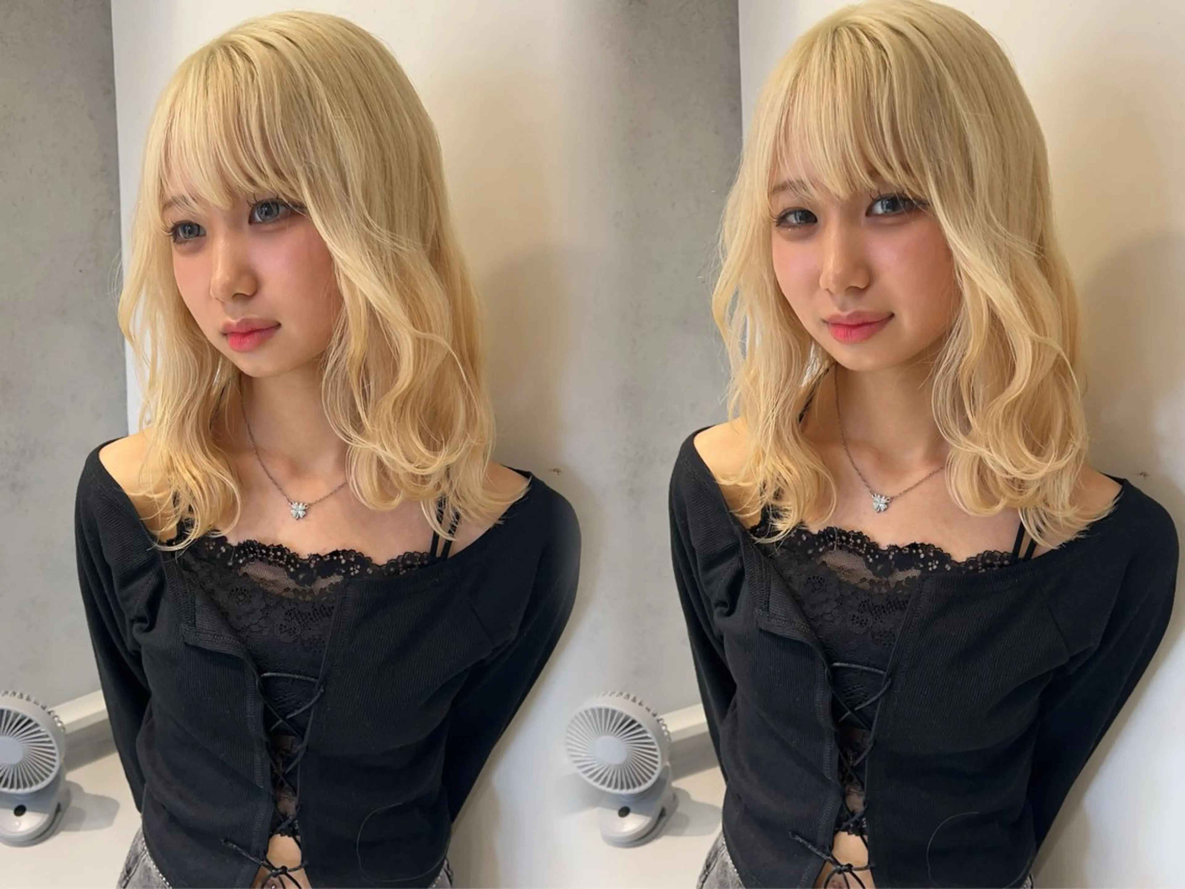 ミディアム カラー ブリーチ ヘアカラー ayaka🫧 梅田ダブルカラーのヘアスタイル