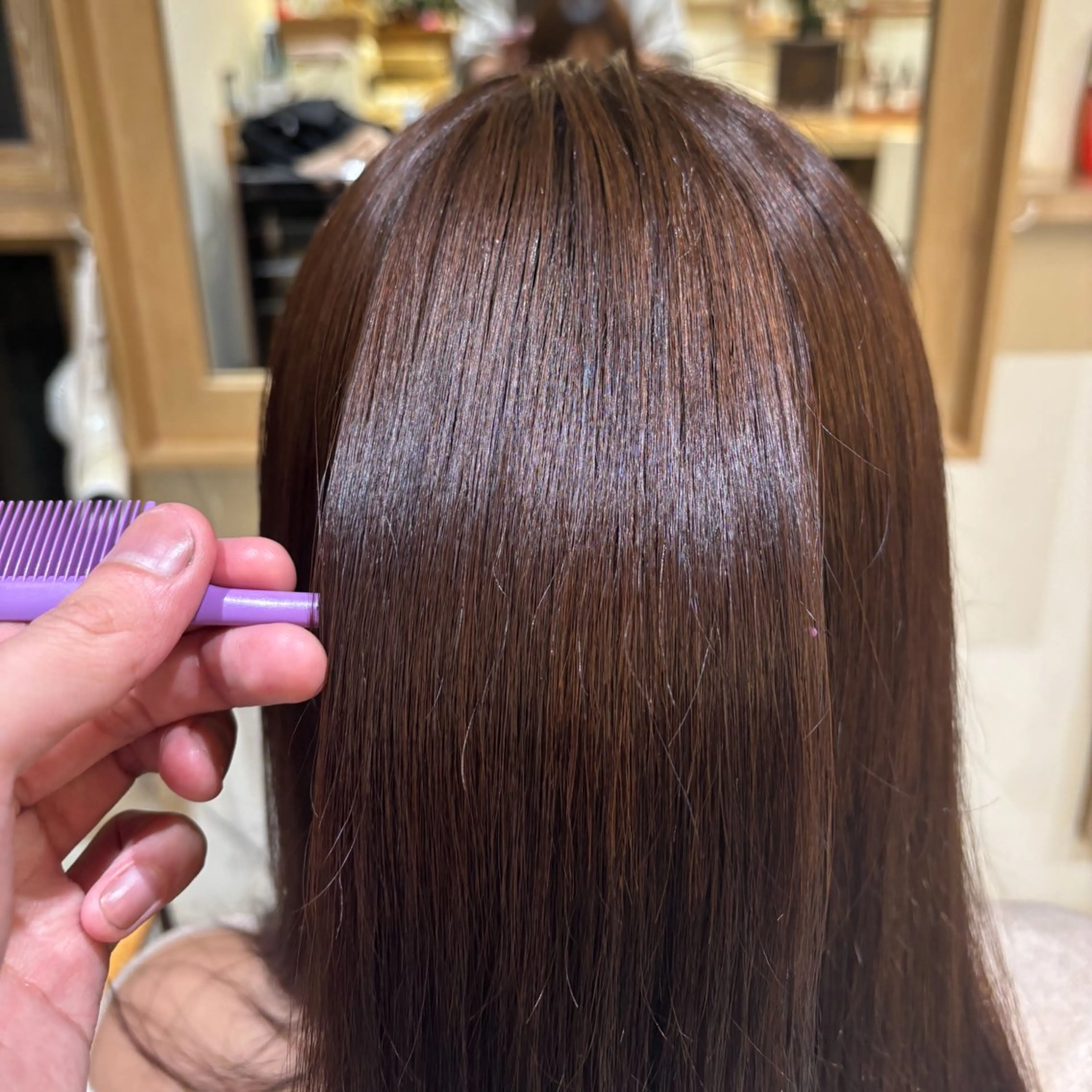 ロング カラー ベージュカラー Canaan所属・暗髪透明感カラー うる艶カラー／綾部のヘアスタイル