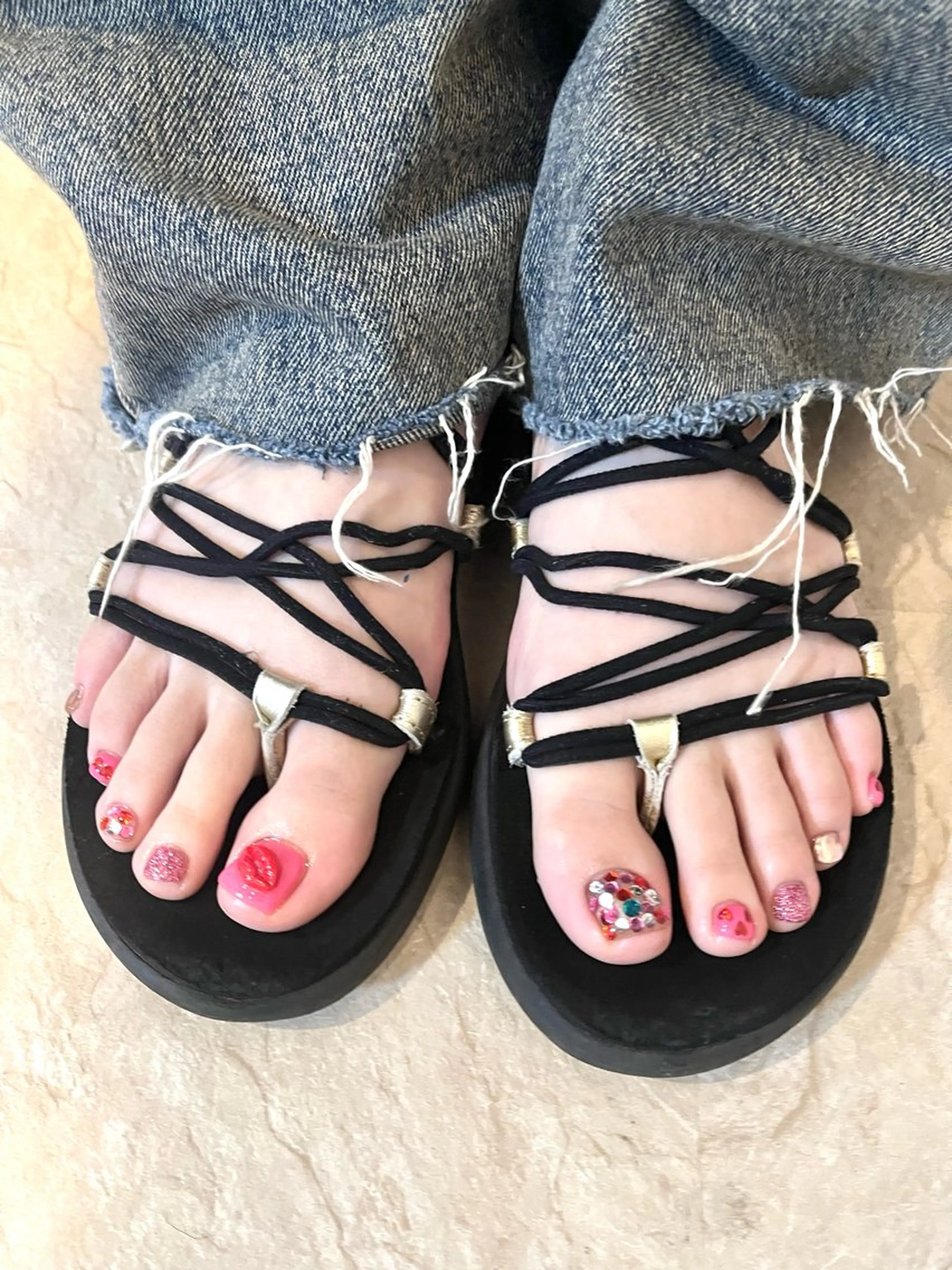 フットネイル 10本アート🌸オフ込みの写真