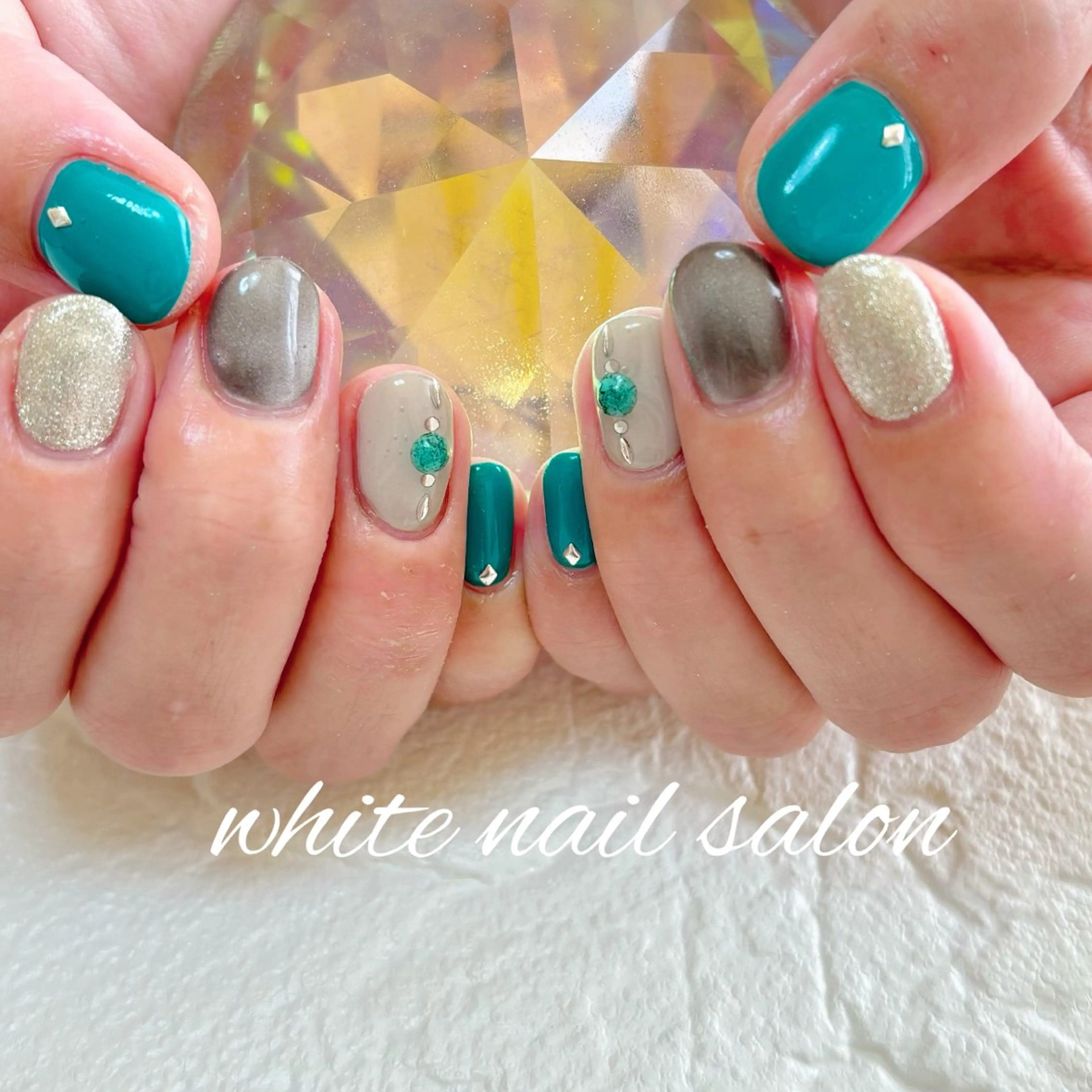 ネイル フットネイル マグネットネイル ハンドネイル white nail salonのネイルデザイン
