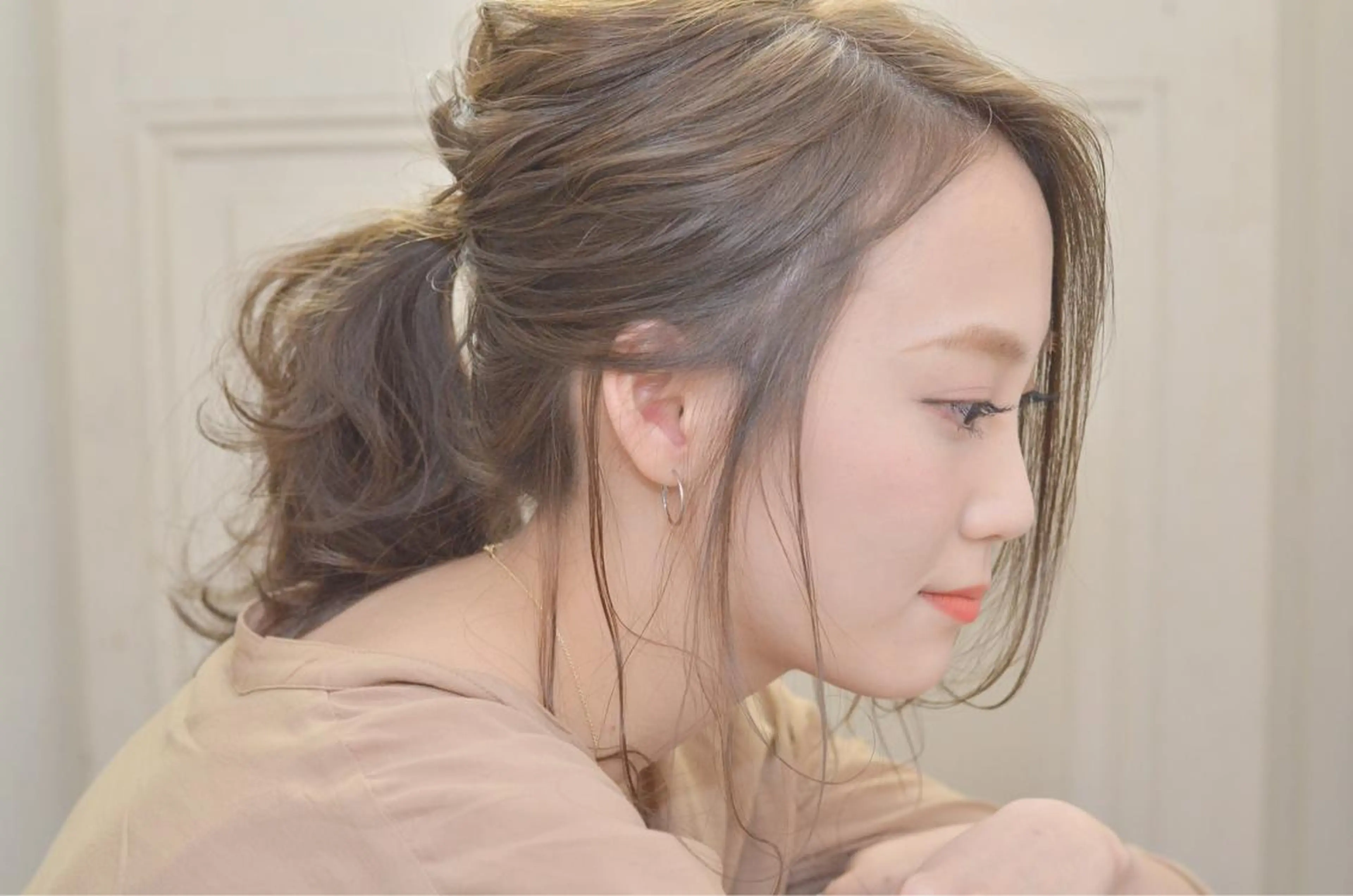 セミロング カラー ヘアアレンジ アッシュ ベージュカラー autre所属・大久保 ひでなりのヘアスタイル