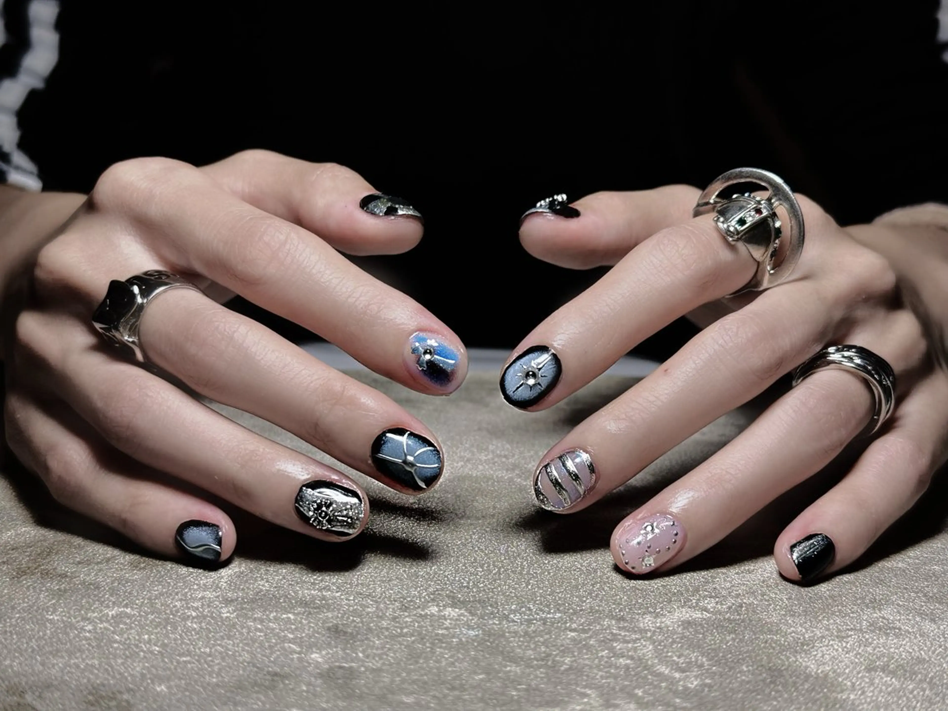 簡単のデザイン/持ち込み(ショートネイル)の写真