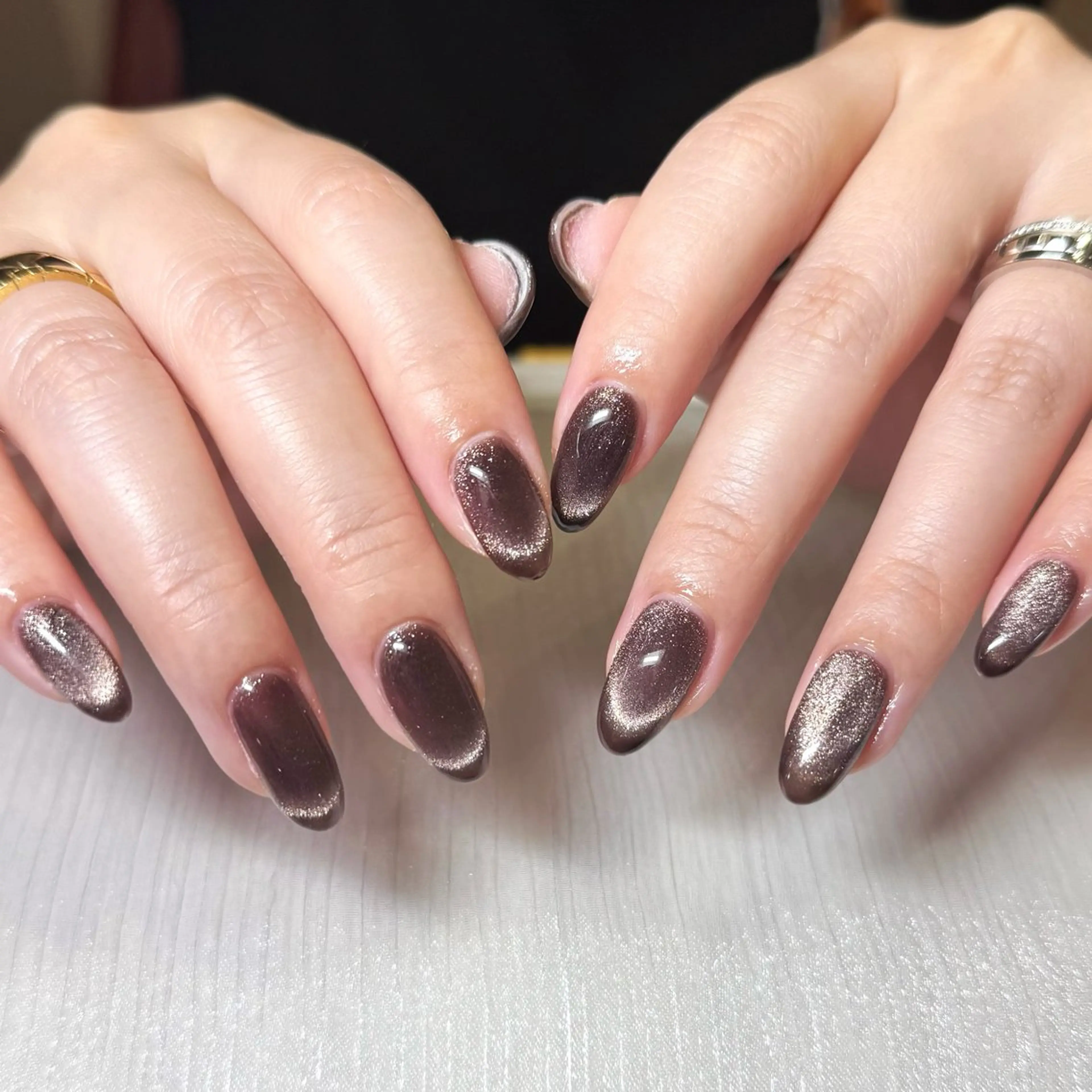 ネイル アートネイル オーロラネイル ガーリー キラキラネイル 韓国ネイル ハンドネイル ハンドケア DEMAIN- 🌸のネイルデザイン