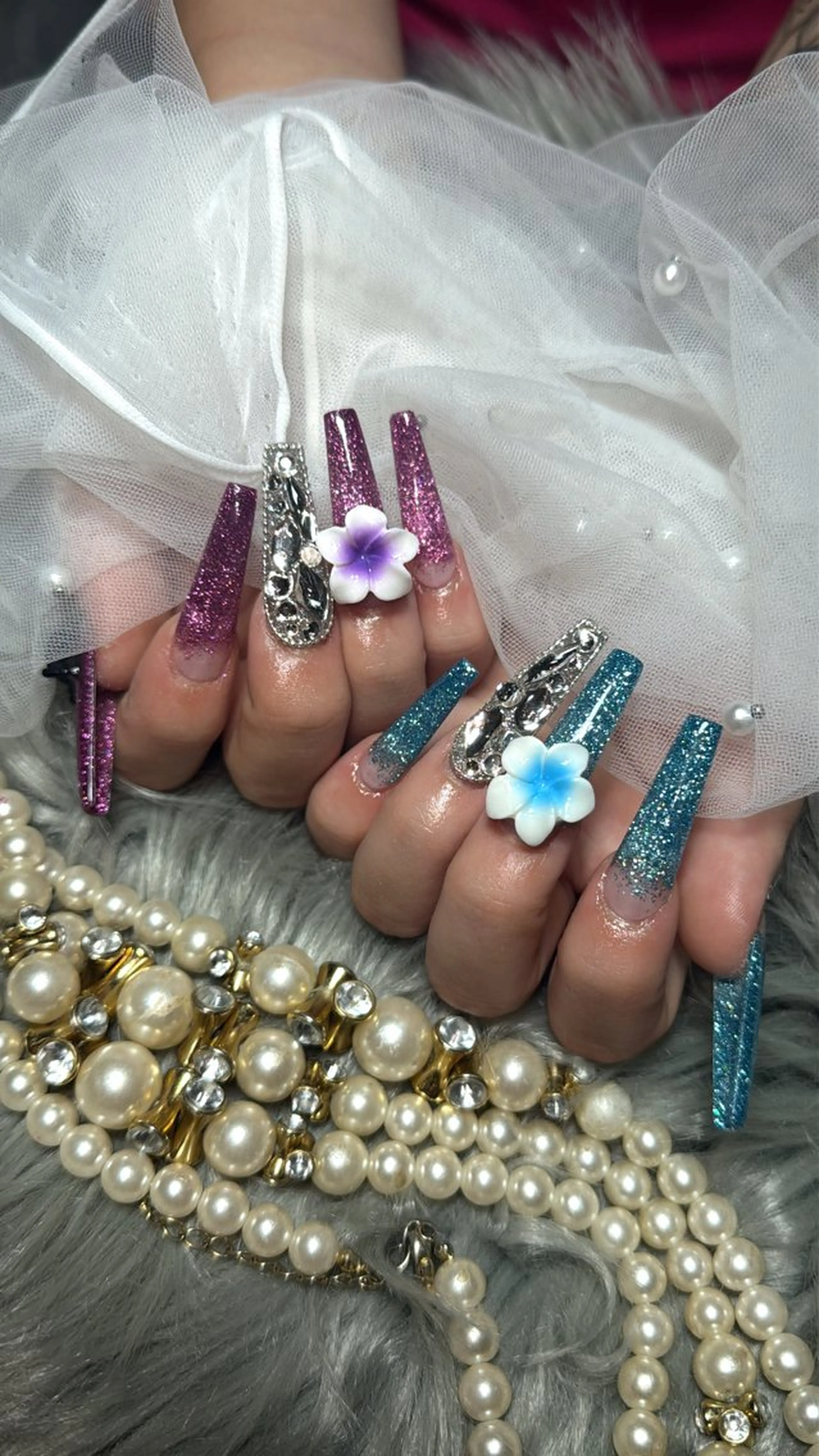 ネイル ロングネイル スカルプネイル ハンドネイル feel ♡︎ remiのネイルデザイン