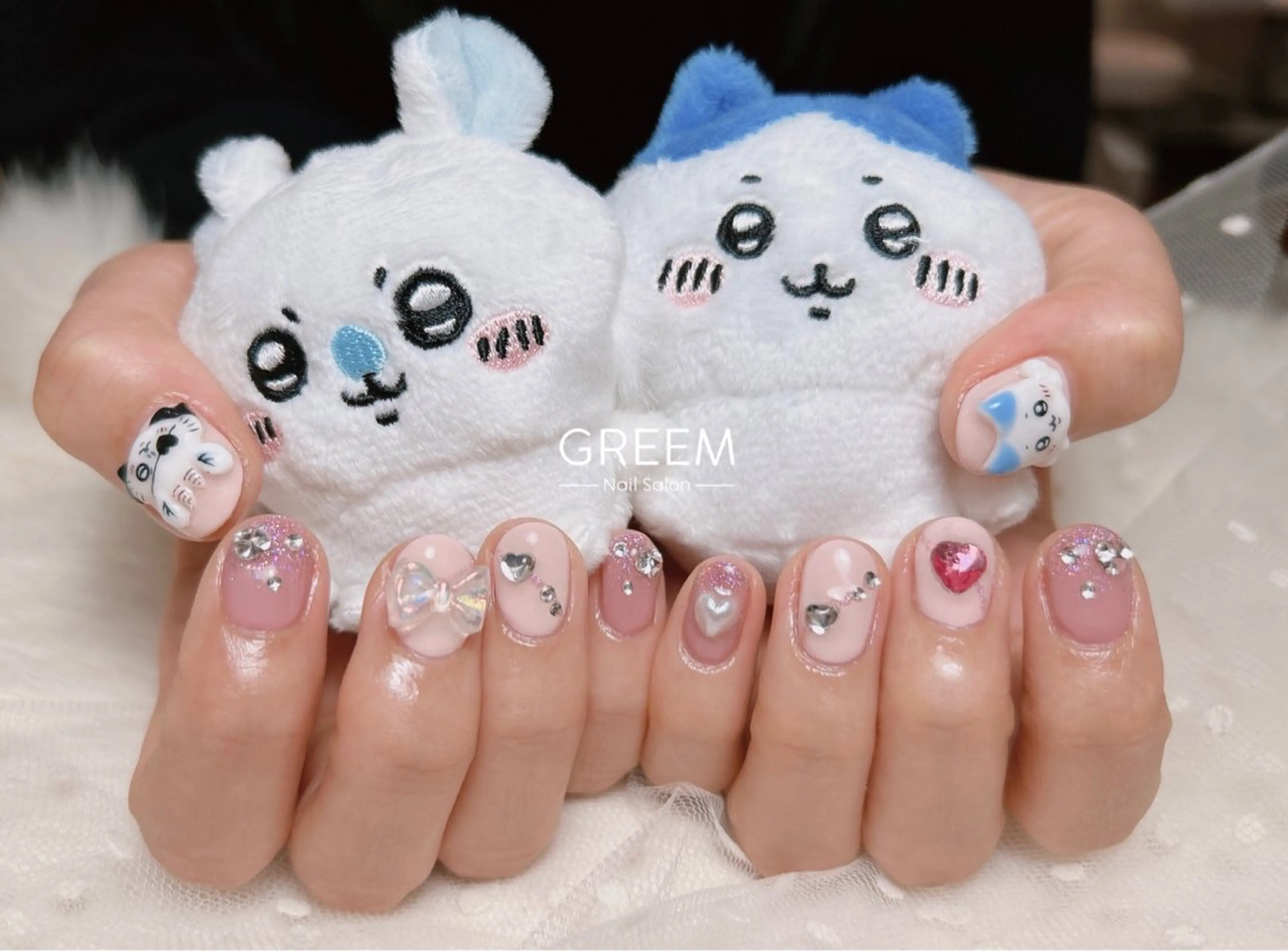 ネイル フラッシュネイル ジェルネイル マグネットネイル ワンカラーネイル パラジェル GREEM グリームのネイルデザイン