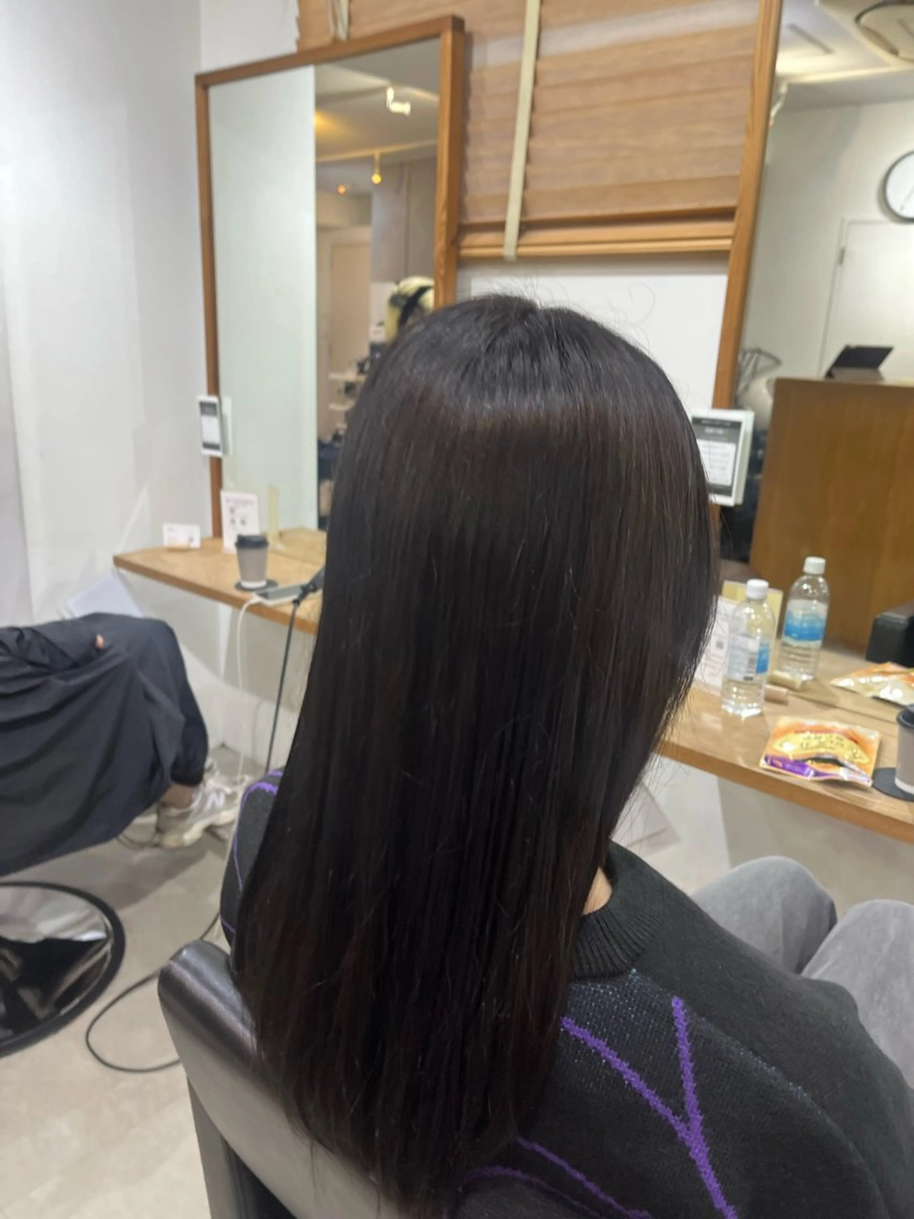 セミロング カラー ✨🎨ブリーチなし 透明感カラー✨美友のヘアスタイル