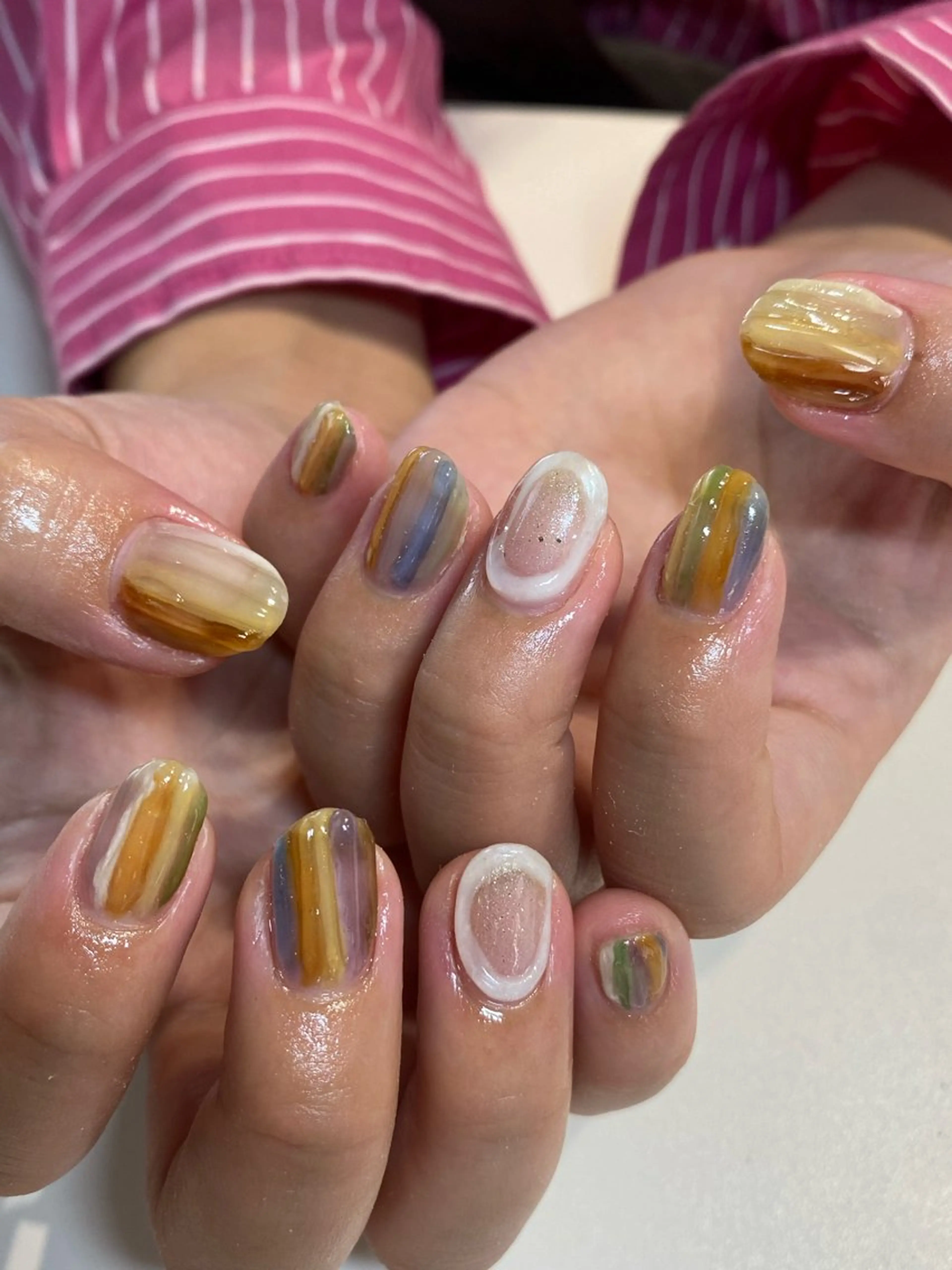 ネイル フットネイル フレンチネイル ジェルネイル グラデーション マグネットネイル ハンドネイル ヘアー.ネイル二刀流 misa🫧のヘアスタイル