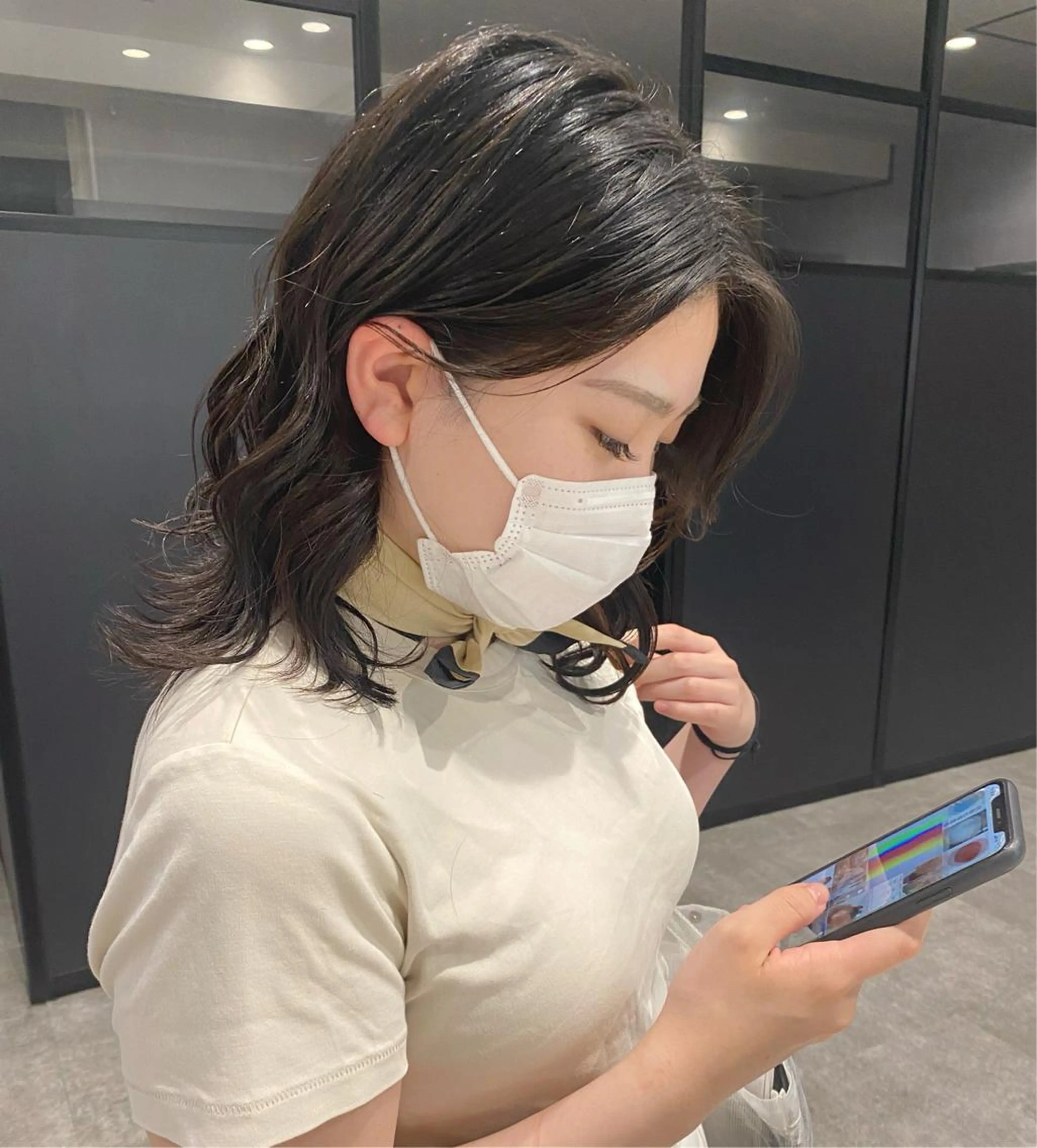 ミディアム パーマ MIES amane(アマネ)のヘアスタイル