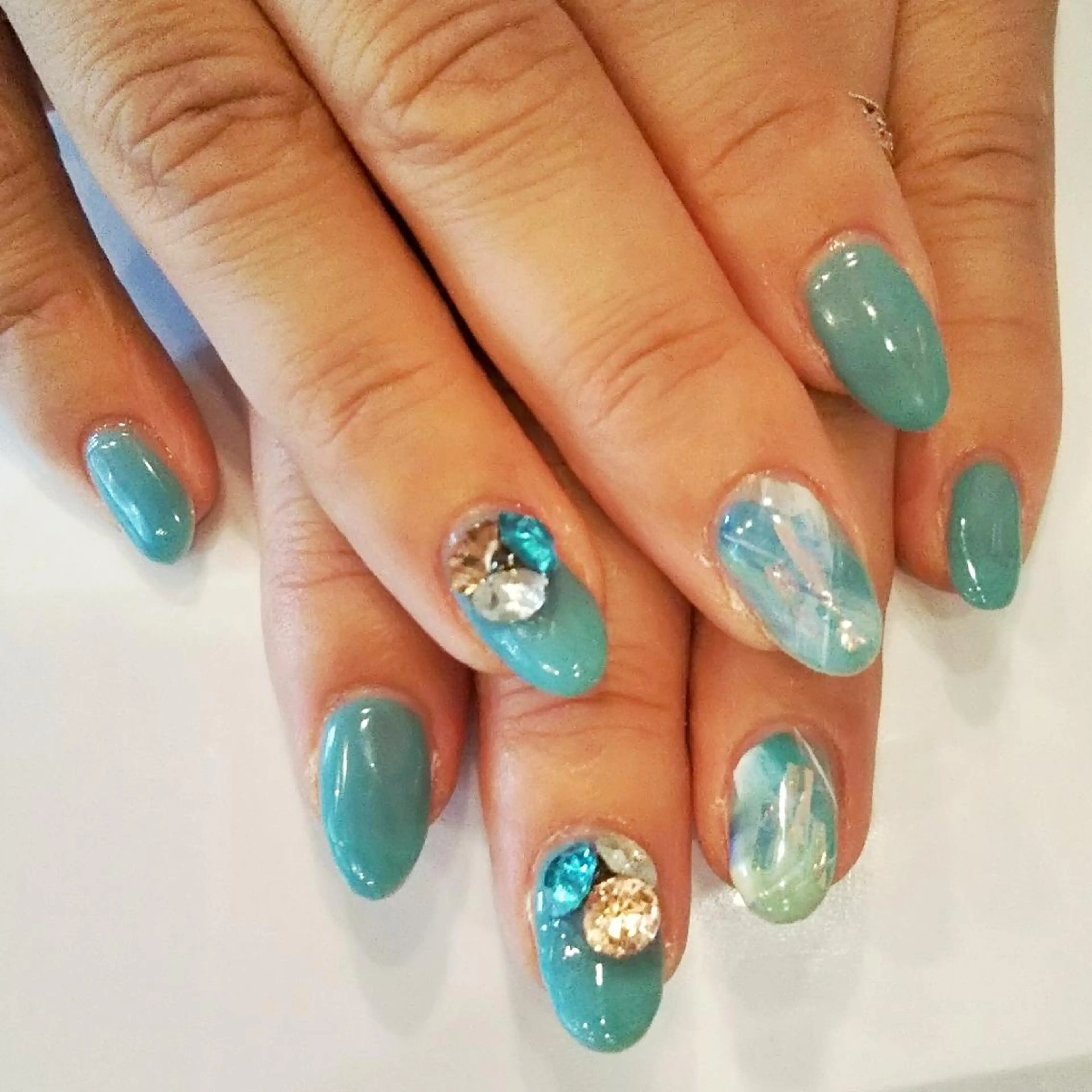 ネイル グリーン 夏ネイル private salon mieのネイルデザイン