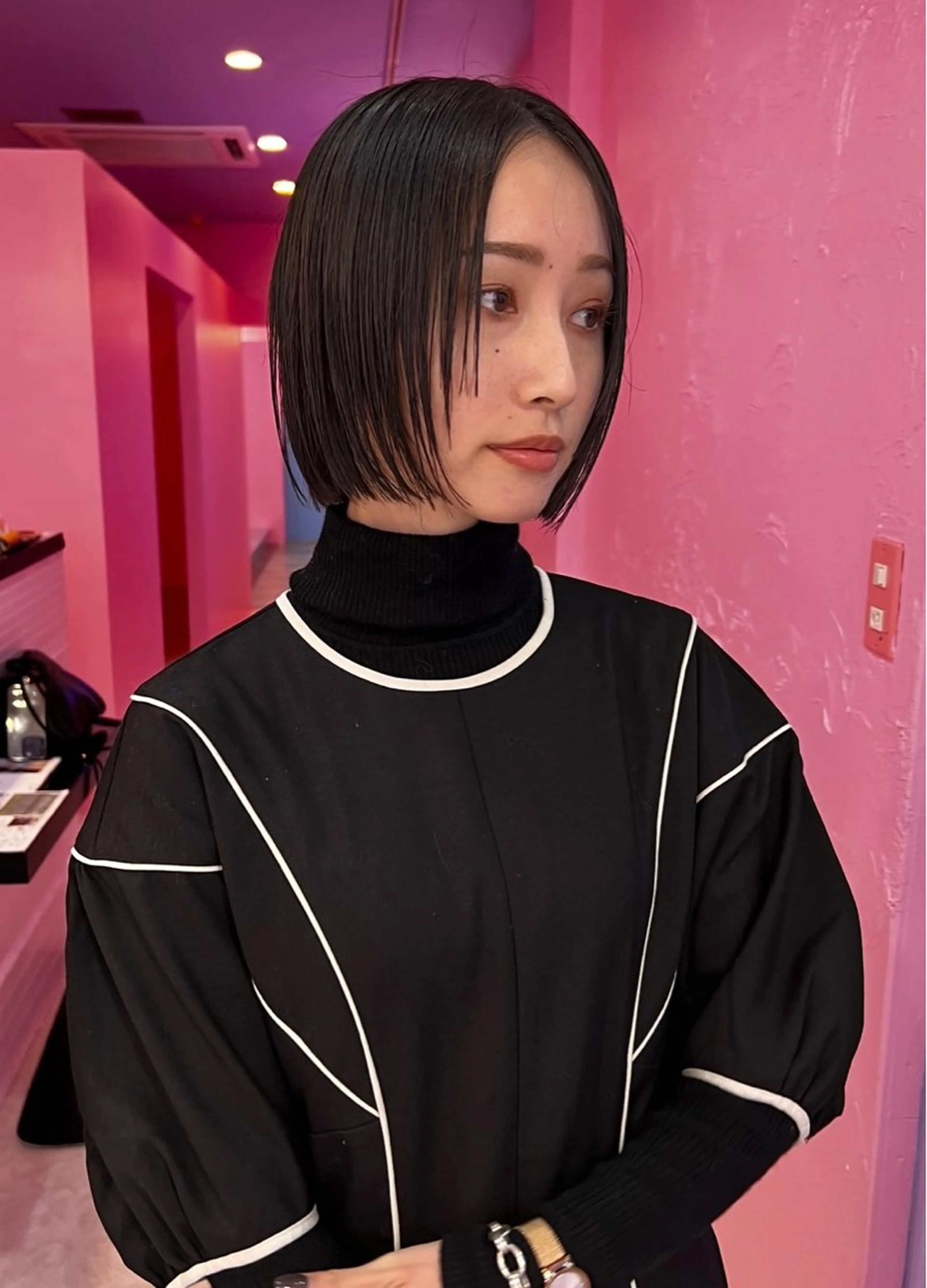 ショート 紙屋町ショート /ボブ　パーマ河内蓮のヘアスタイル