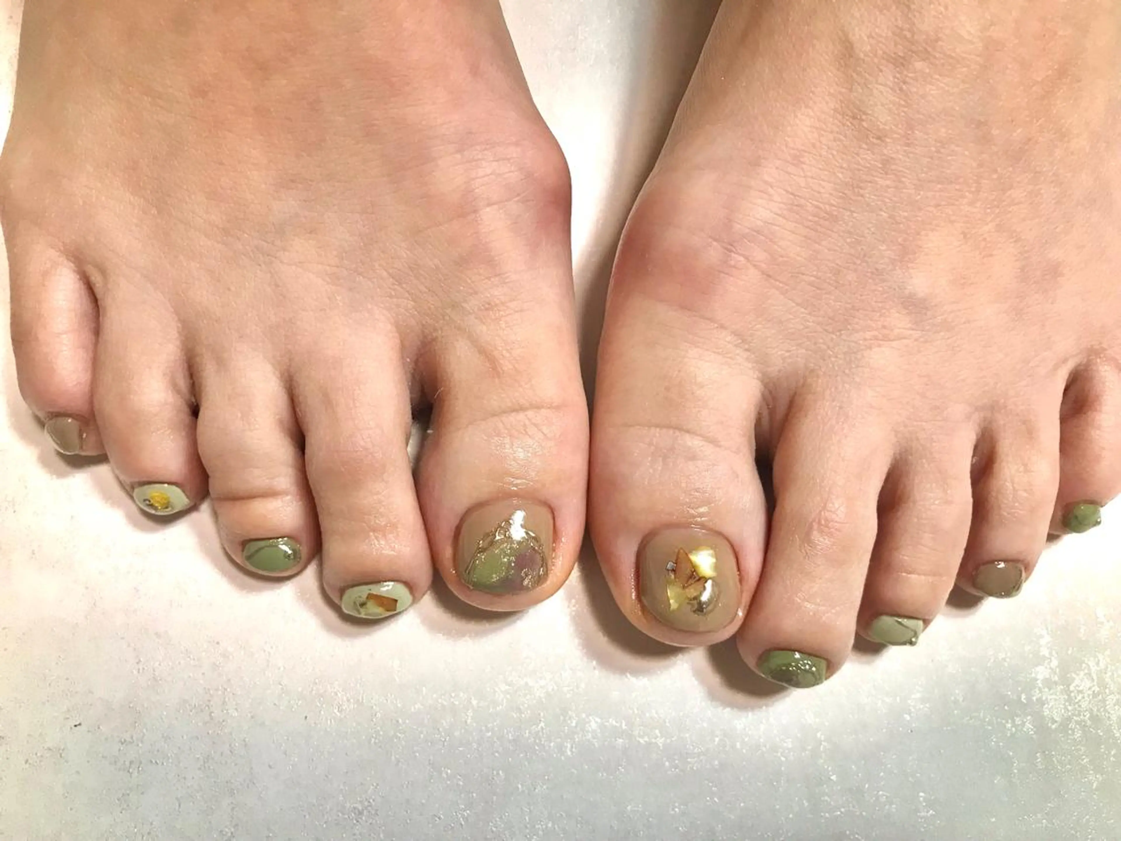 ネイル 持ち込み ニュアンスネイル 園 あゆみのネイルデザイン