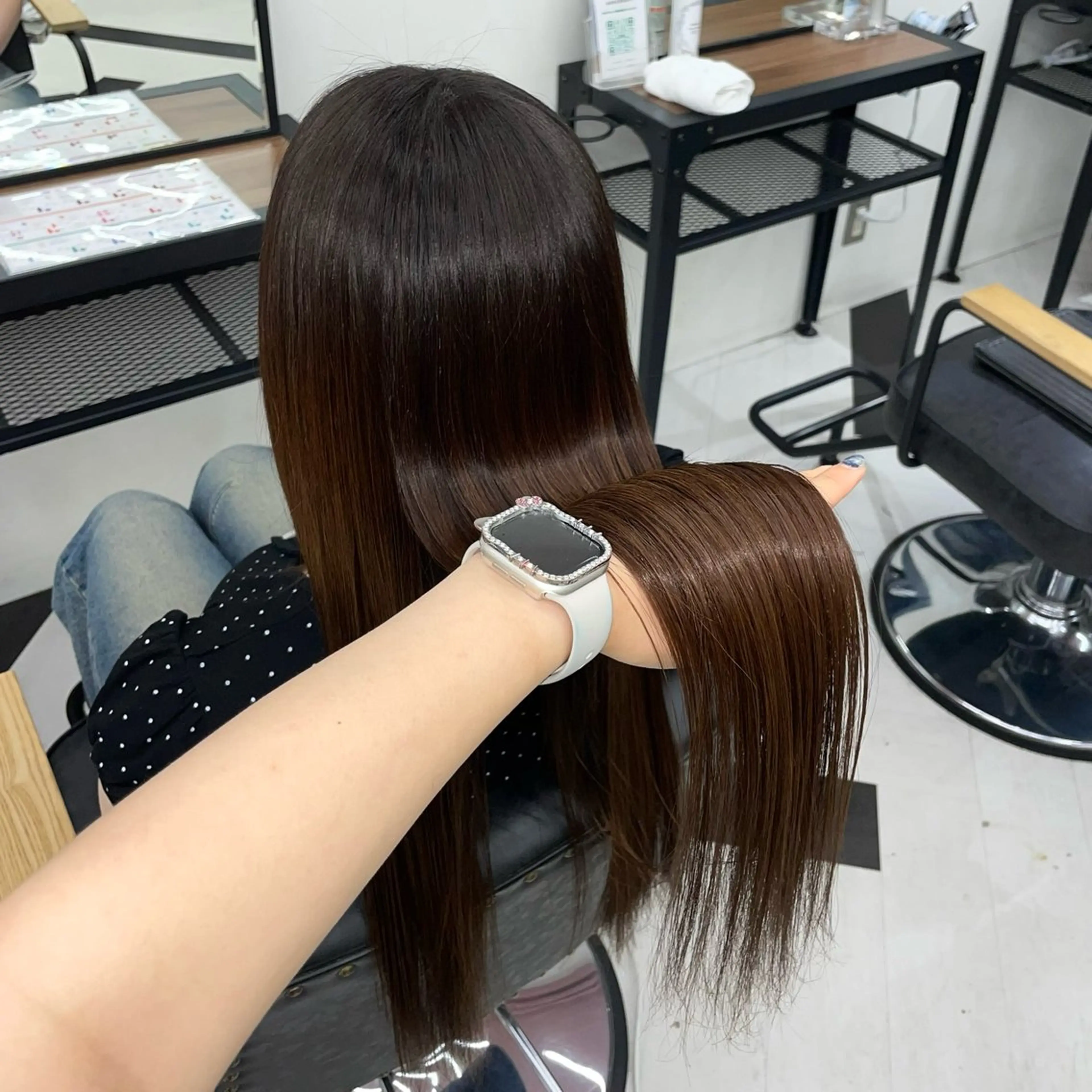 ロング トリートメント ななみ.⋆𝜗𝜚 艶カラー/まつパのヘアスタイル