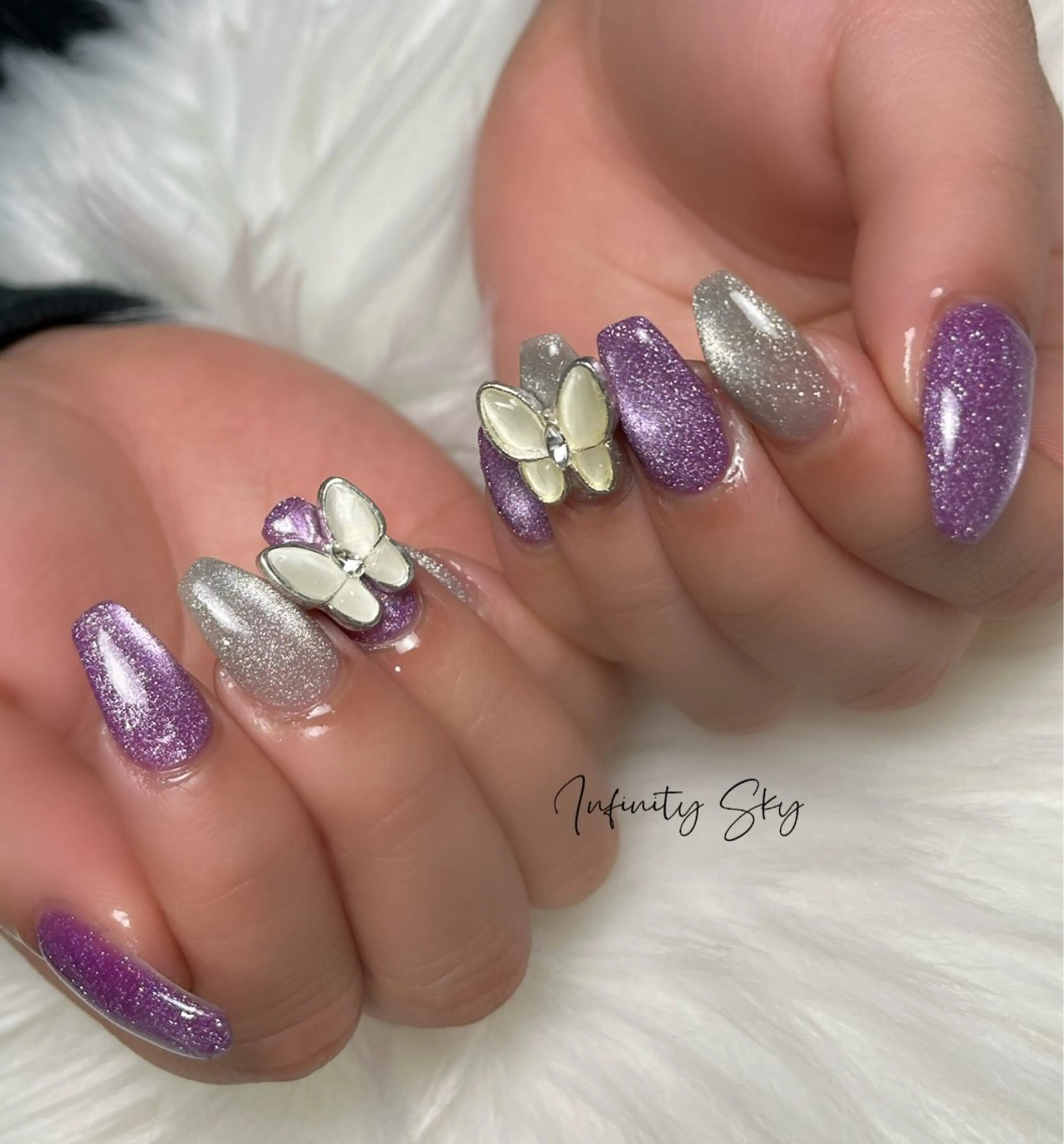 ネイル パープル 春ネイル infinity skyのネイルデザイン