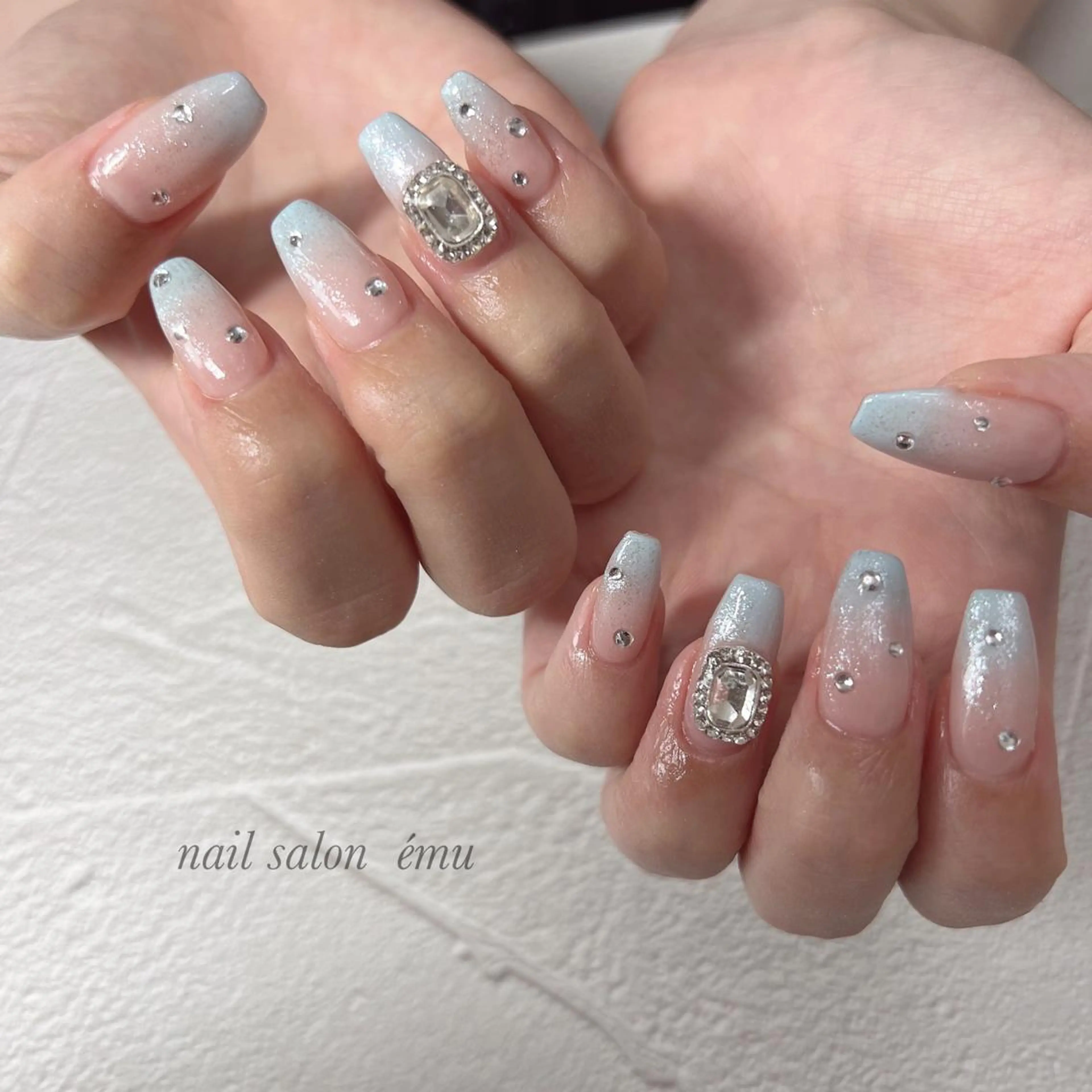 ロング ネイル ハンドネイル nail salon émuのネイルデザイン