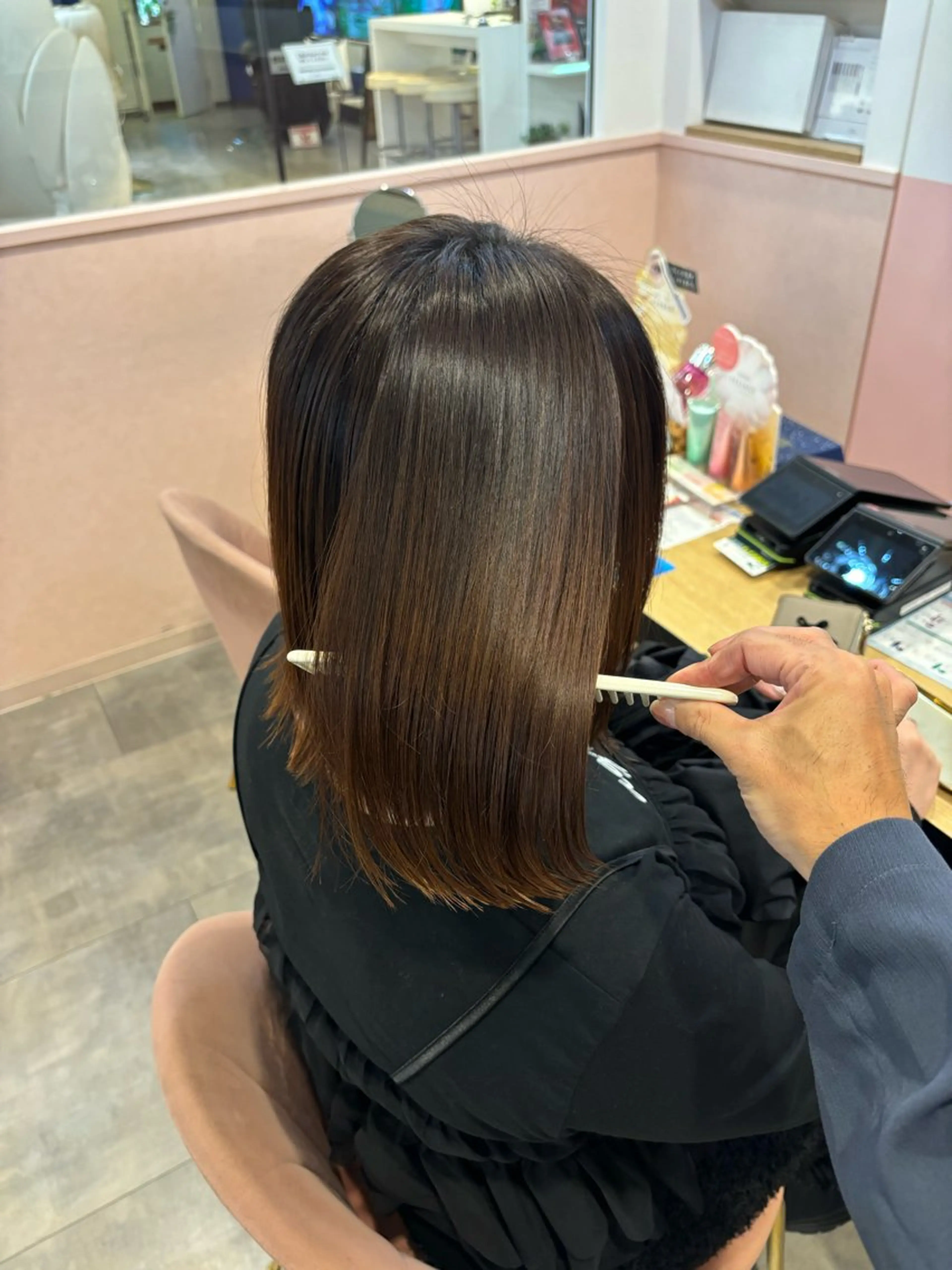 ミディアム 伸ばしかけ 髪質改善 髪質改善 田中大貴のヘアスタイル