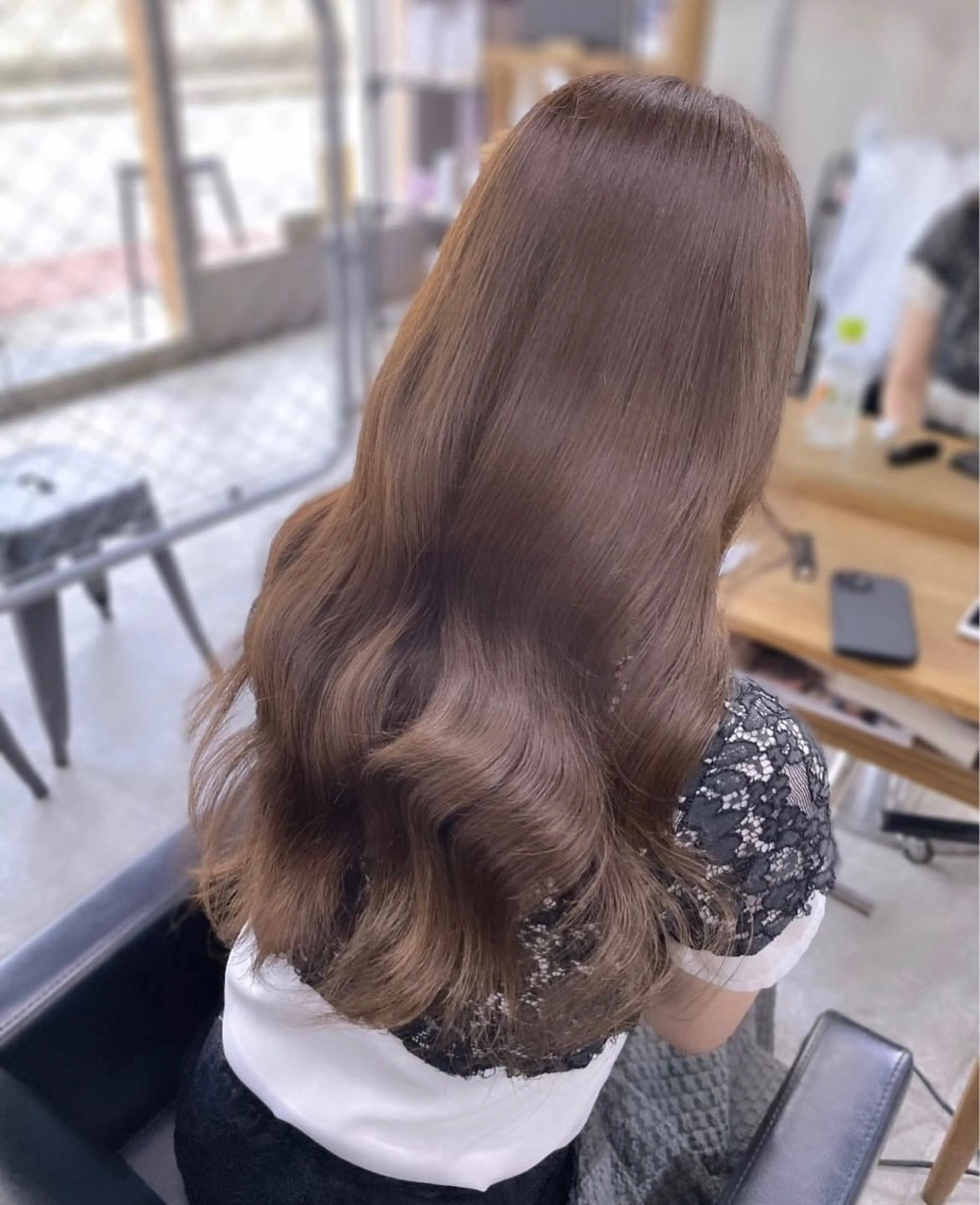 ロング カラー シールエクステ ブリーチ ブラウンカラー チョコレートブラウン ダブルカラー MIRAC所属・Ryoichi⛓️ 韓国ヘア/ハイトーンのヘアスタイル
