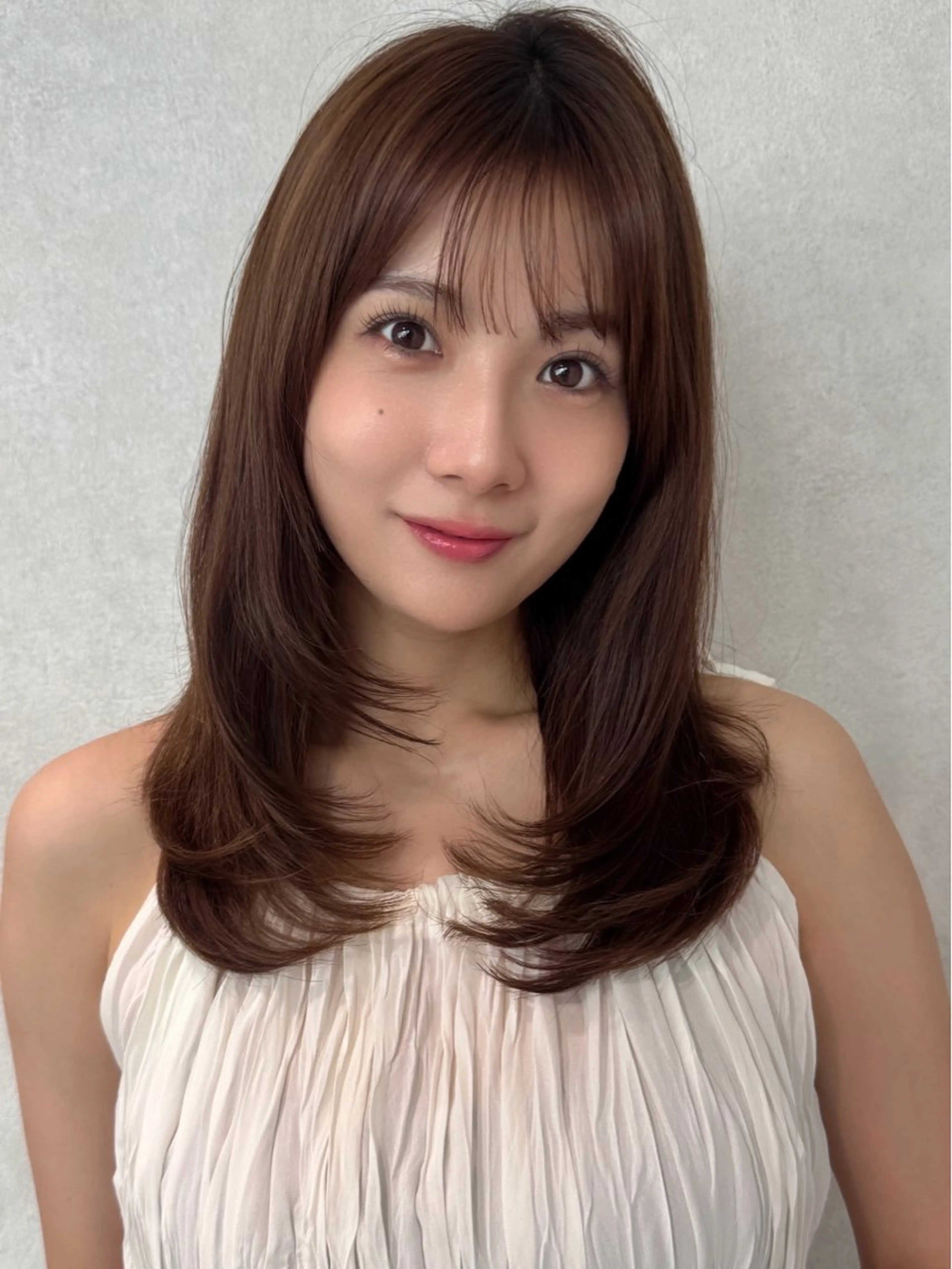 セミロング カット ヘアカラー トリートメント 🔮韓国スタイル/艶 カラー/あやか🔮のヘアスタイル