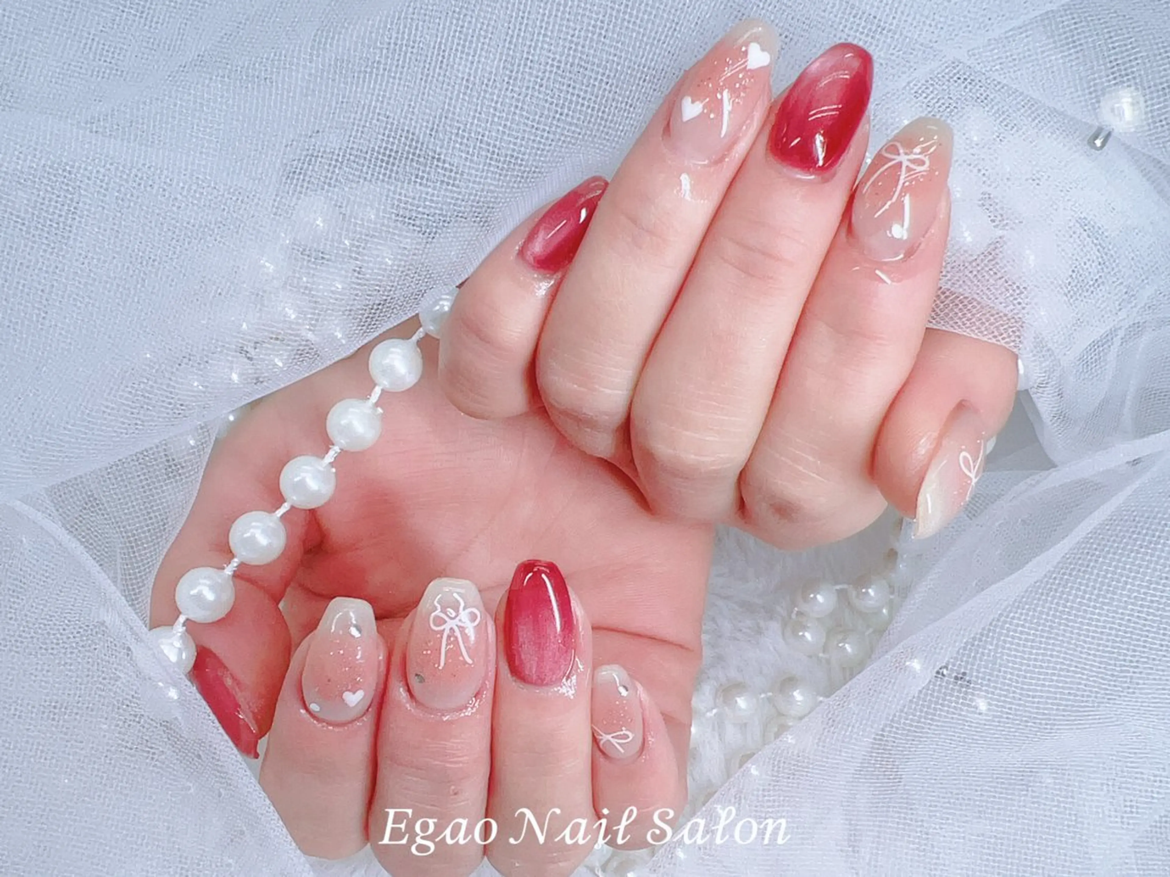 ネイル アートネイル チークネイル フットネイル フレンチネイル ジェルネイル ハンドネイル Egao Nail Salonのネイルデザイン