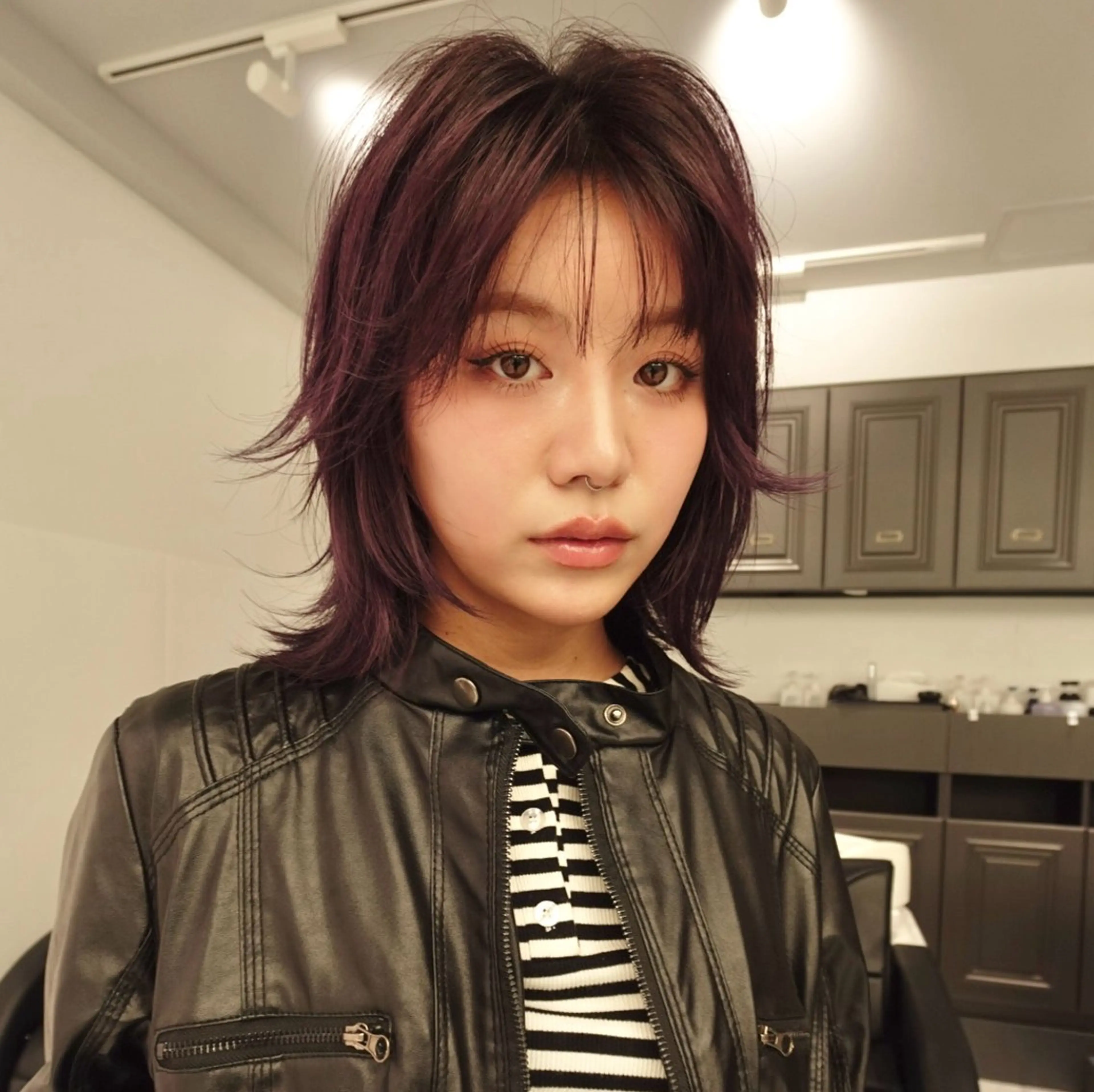 ミディアム カラー ミディアムレイヤー ブリーチ ダブルカラー ラベンダーカラー ブリーチなしカラー カット ヘアカラー トリートメント 吉祥寺/個性派/ kazuha🩰のヘアスタイル