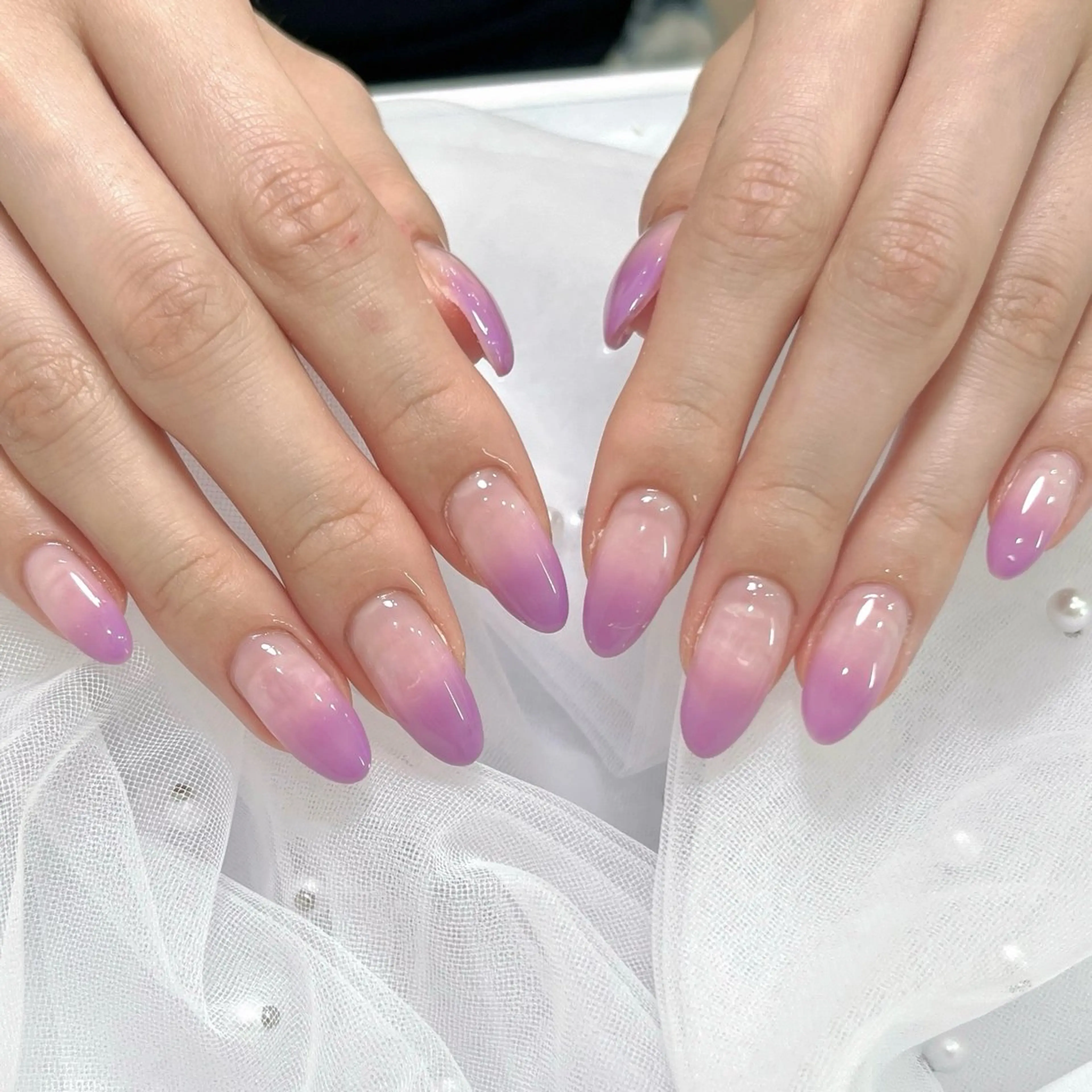 ネイル パープル エルバイノリコ加藤 パラジェル取り扱い店のネイルデザイン