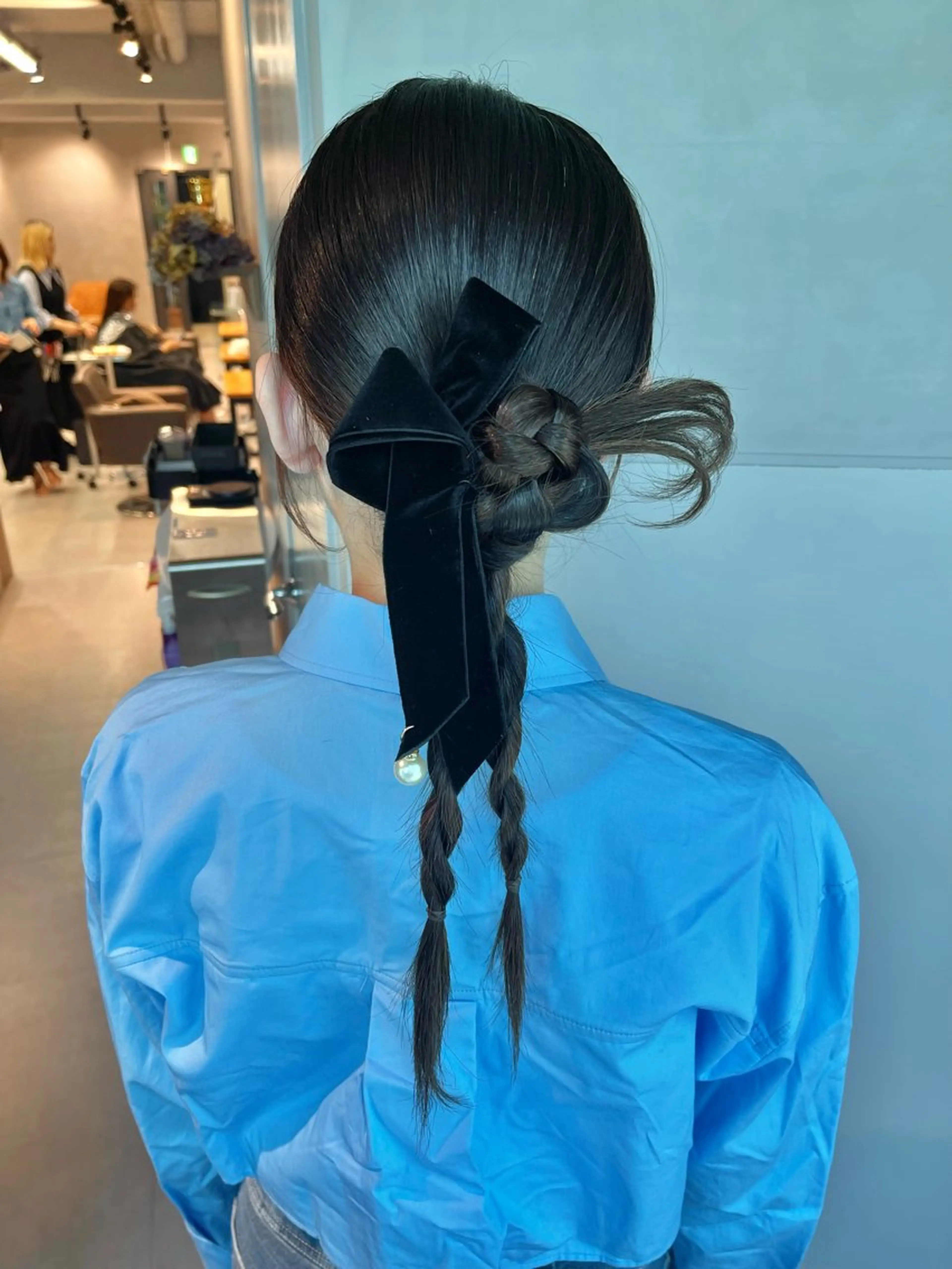 ミディアム ヘアアレンジ 結婚式・ブライダル 卒業式のヘアスタイル 韓国風ヘア ヘアセット charm《銀座》 ヘアセット/縮毛矯正のヘアスタイル