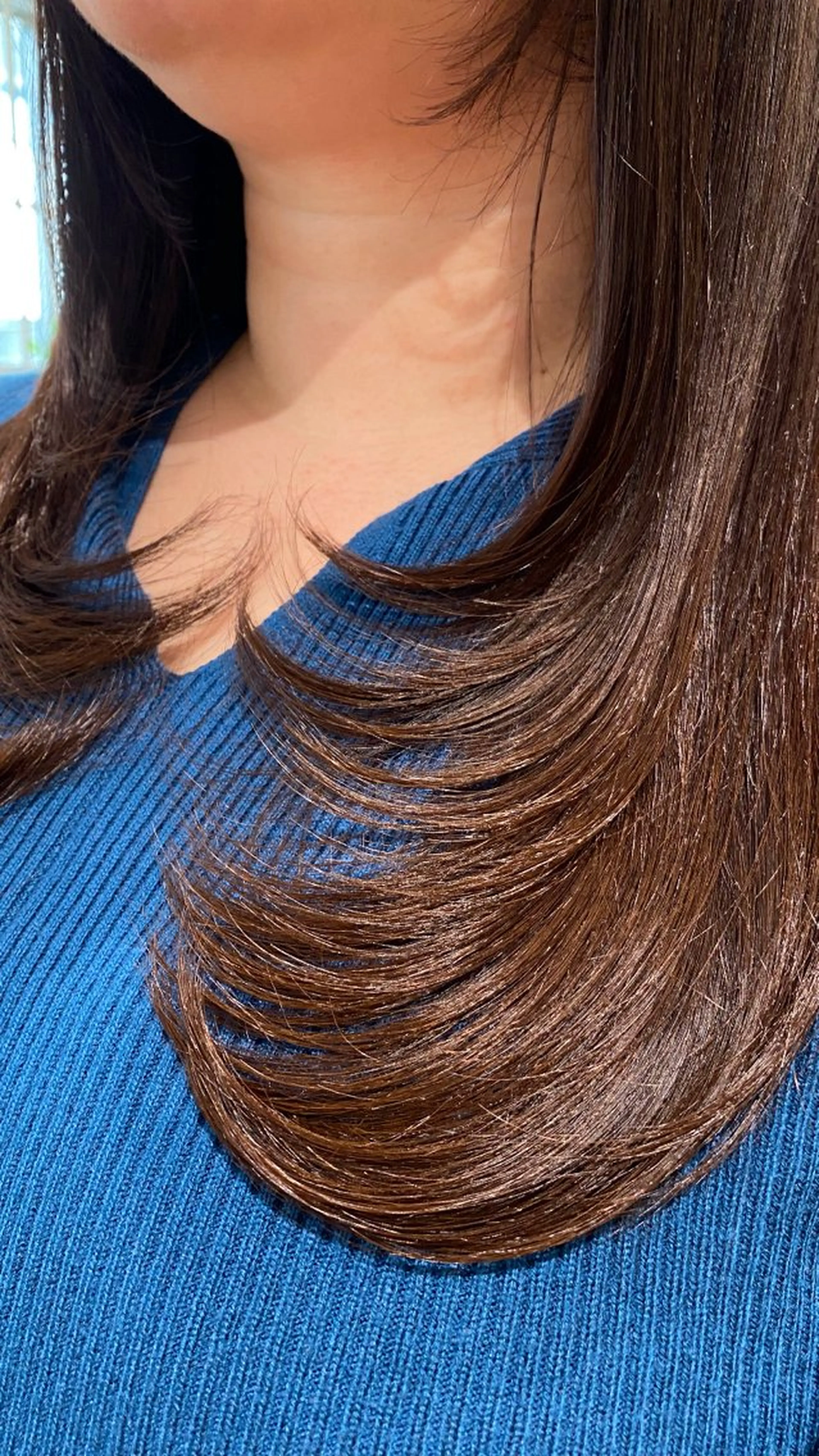 ロング カラー ブラウンカラー ハイレイヤー レイヤーカット RIHO/愛されモテ /透明感カラーのヘアスタイル