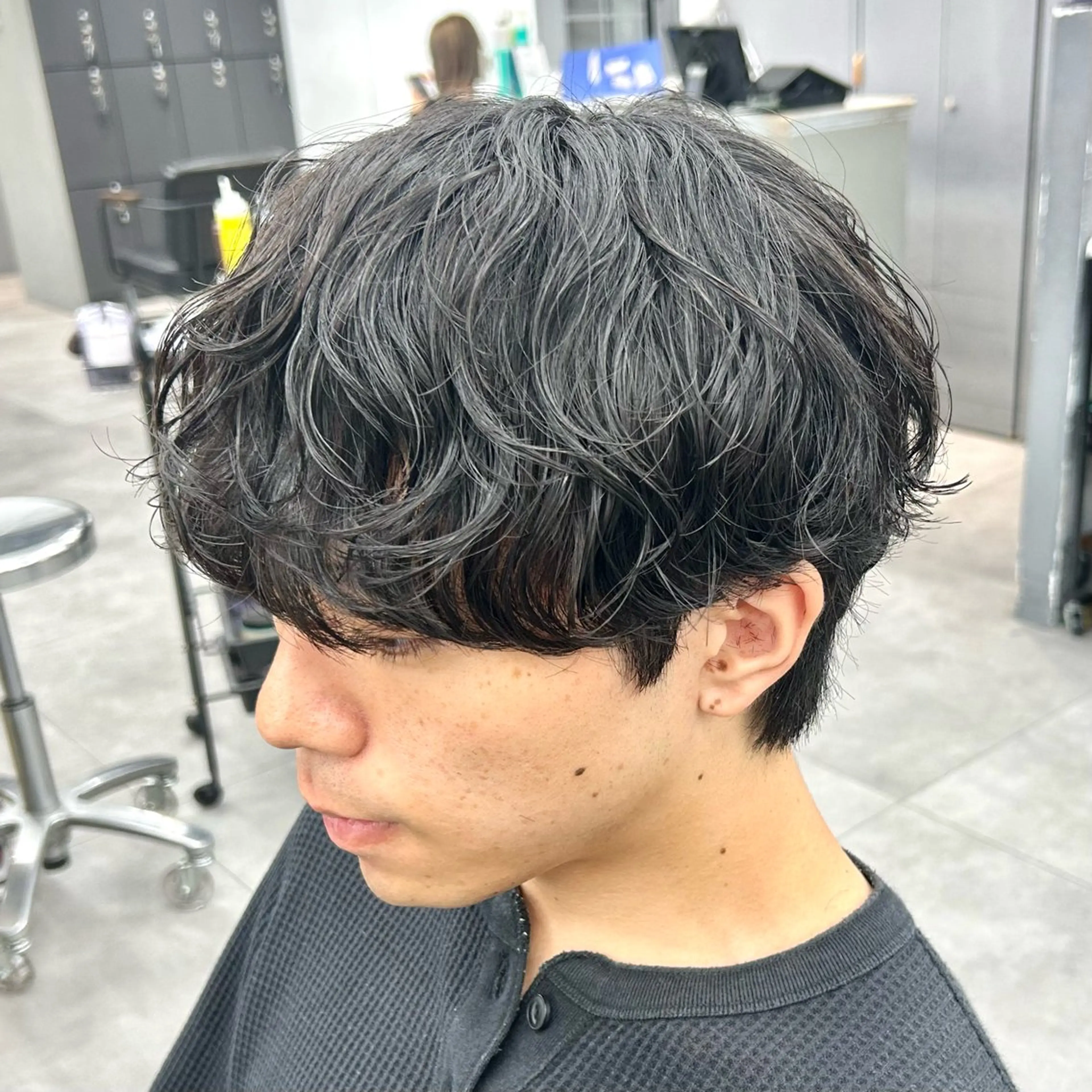 【ご新規様限定🎊】メンズカット＋パーマ＋2stepトリートメント🌱(フェザーパーマ/シャドウパーマ/縦落ちパーマ)の写真