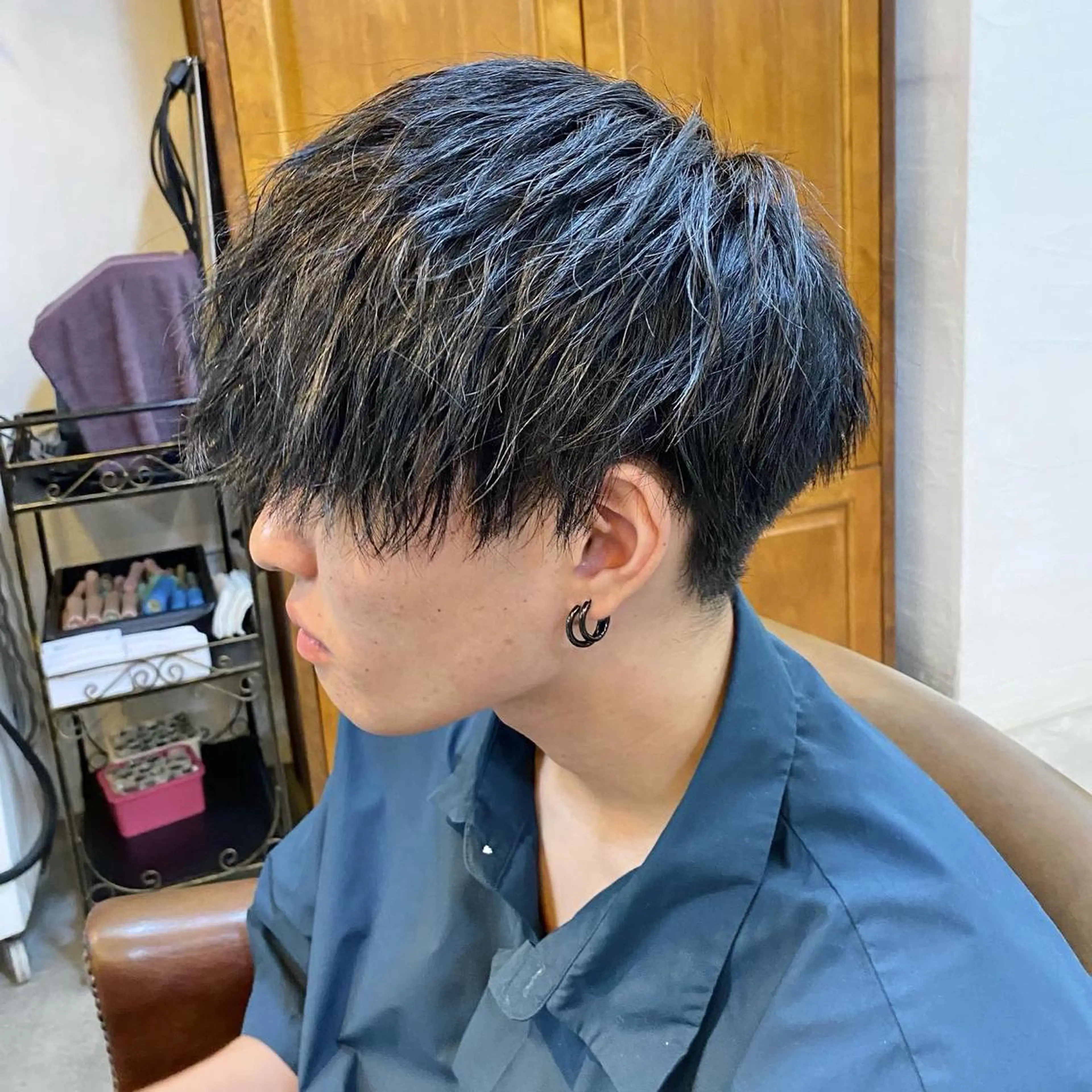 メンズ メンズパーマ カット Vicke所属・メンズ専門/韓国風 ❤️‍🔥吉野あいかのヘアスタイル