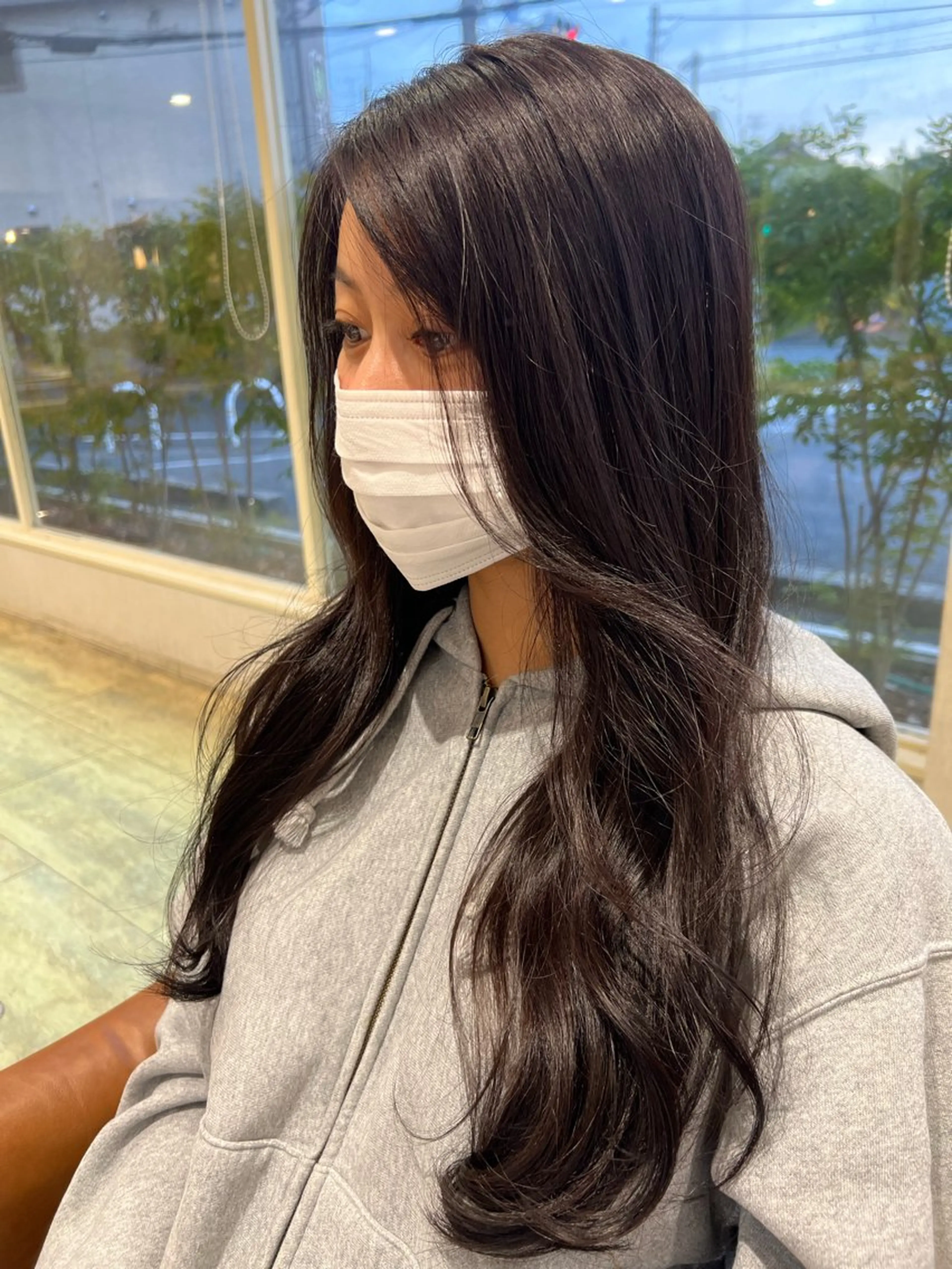 ロング アッシュ アッシュブラウン ヘアカラー カラーモデル募集中✨ 田中未来のヘアスタイル