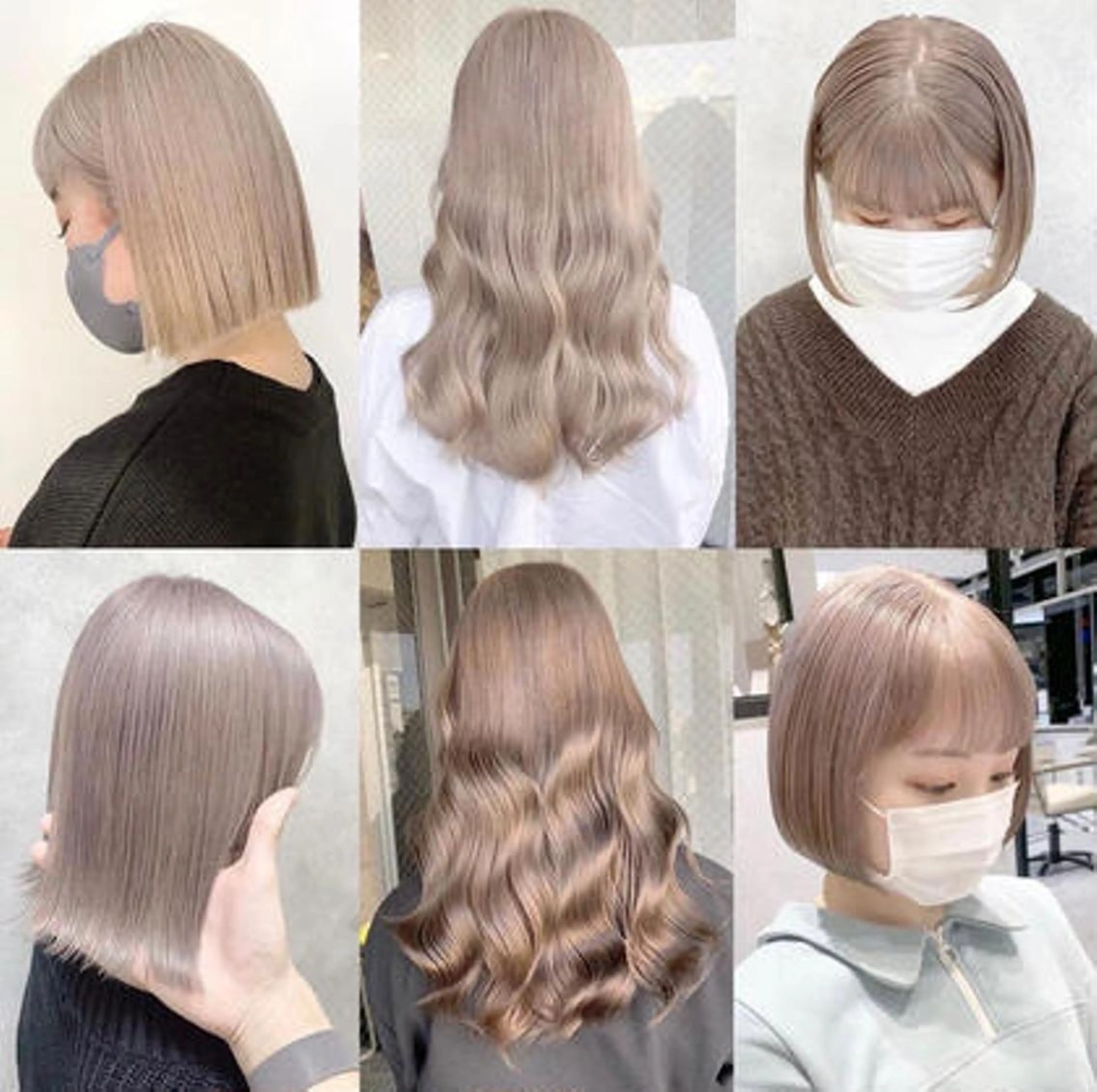 セミロング カラー ショートボブ セミロングパーマ バレイヤージュ ブリーチ ケアブリーチ 高瀬 羅王のヘアスタイル