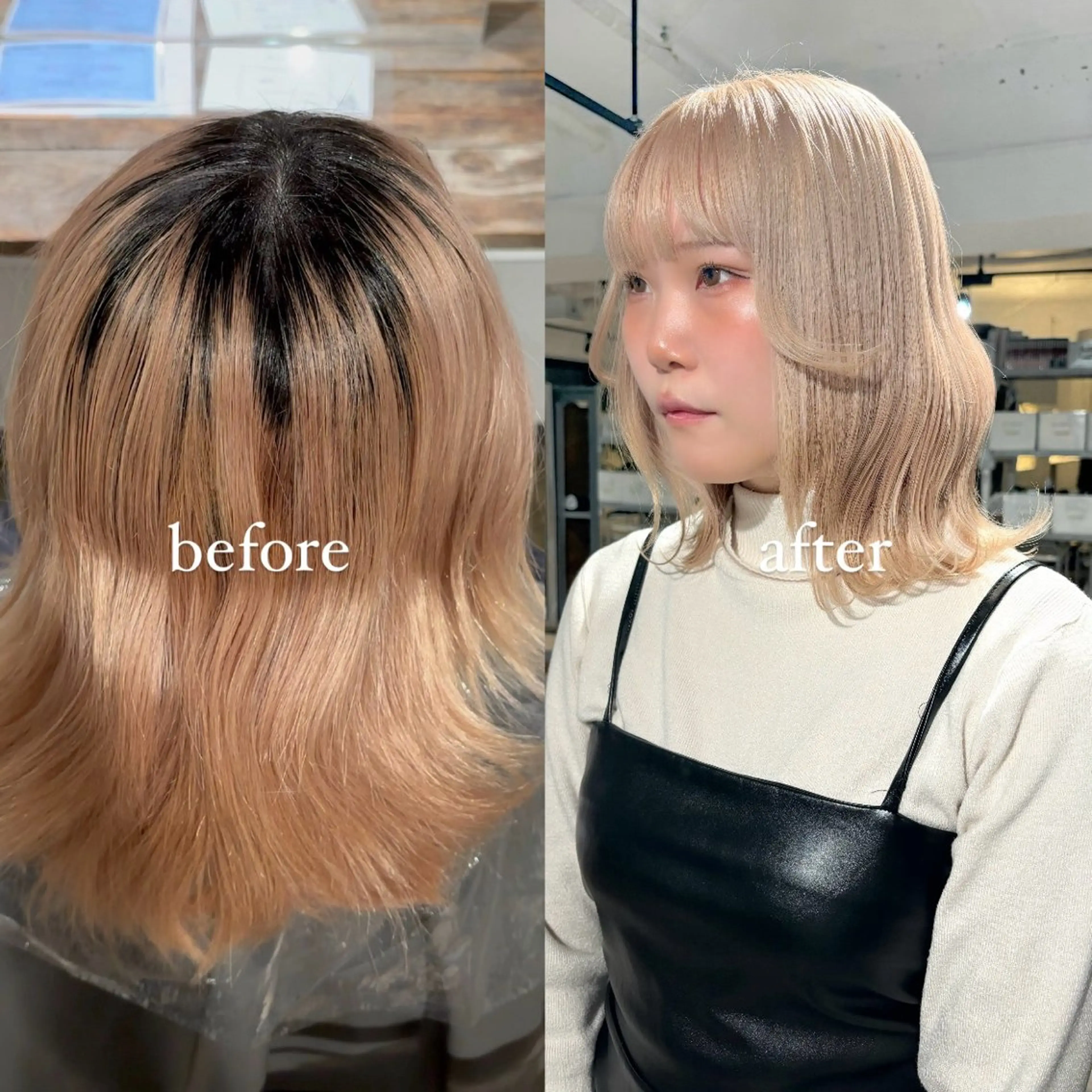 ロング カラー ベージュカラー ブリーチ ケアブリーチ ダブルカラー ミルクティーベージュ ヘアカラー トリートメント 暖色カラー🍒 ケアブリーチ/akiのヘアスタイル
