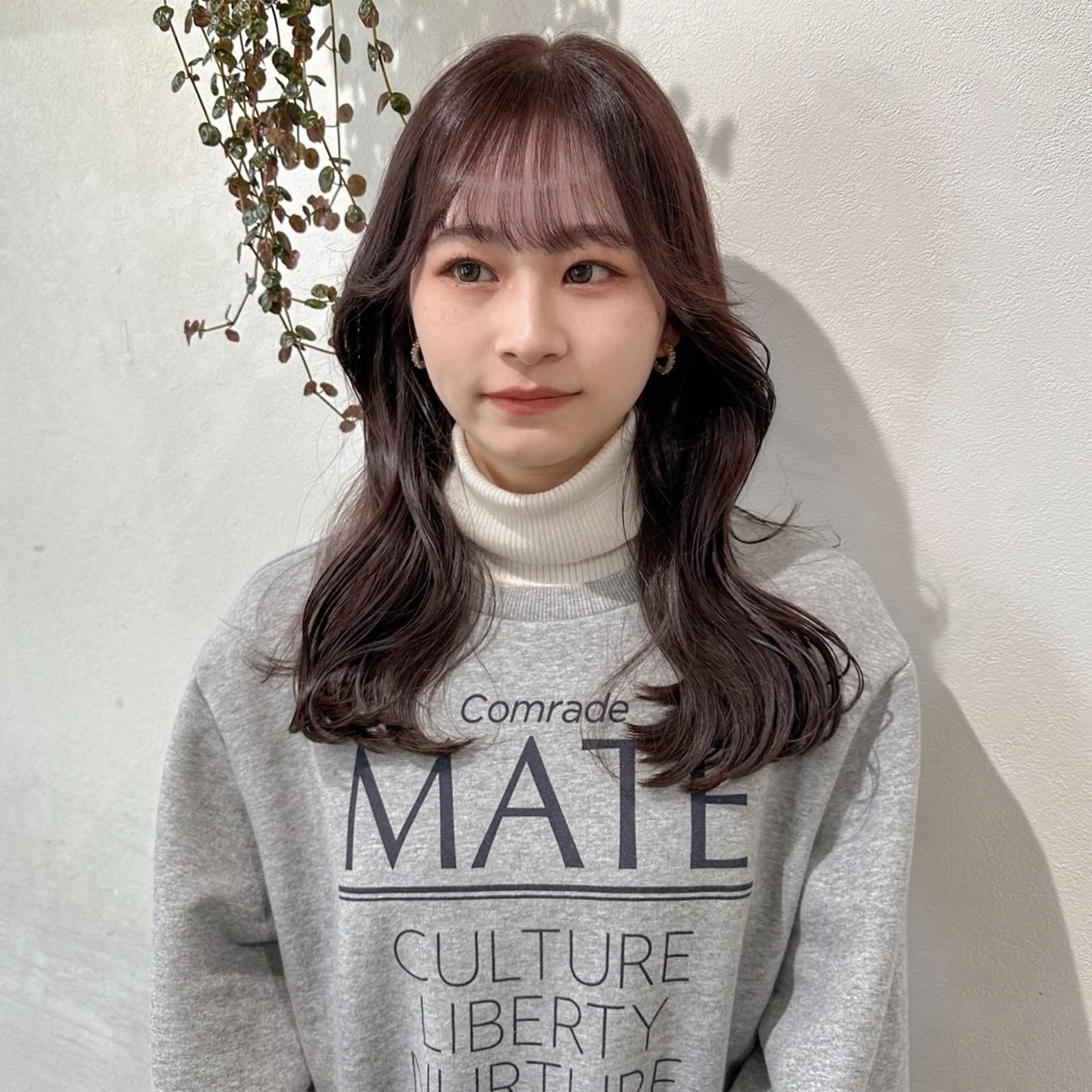 セミロング カラー ヘアカラー メンズ特化🏹カット パーマ/チヒロ🤍のヘアスタイル