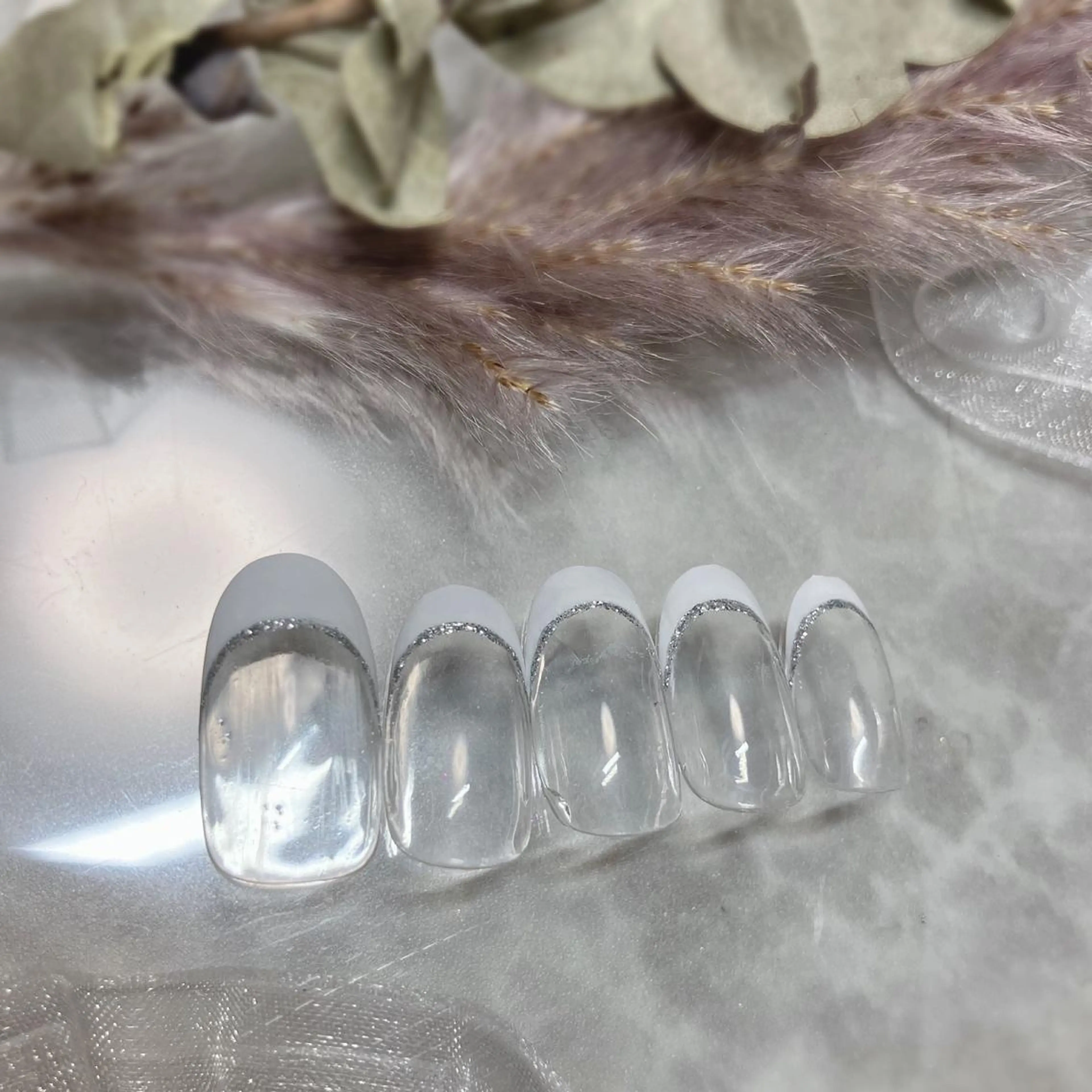 ネイル クリアネイル フレンチネイル ラメ(グリッター) ハンドネイル Mai Nail 本田舞のネイルデザイン