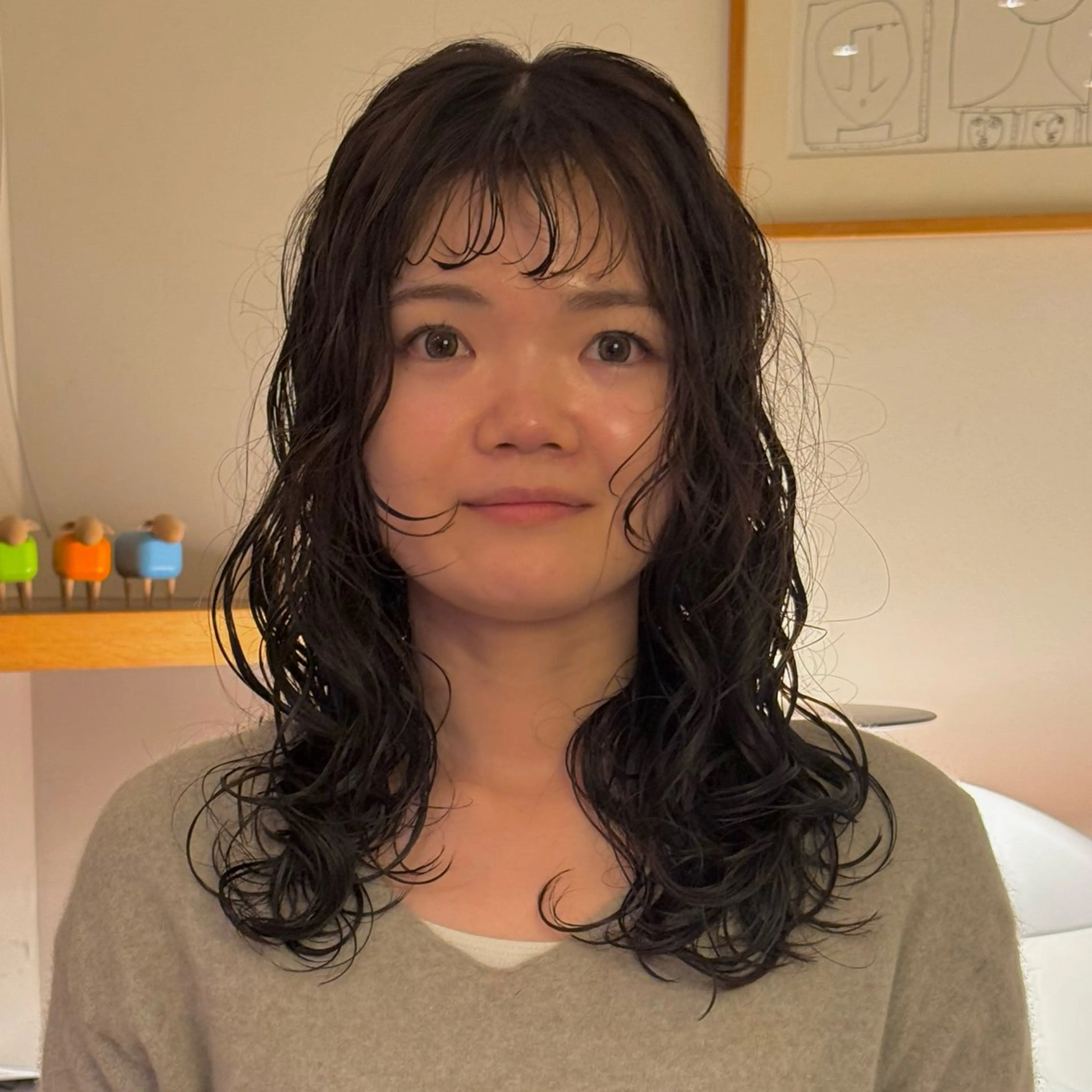 セミロング パーマ セミロングパーマ レイヤーカット カット パーマ トリートメント hair space Syrup所属・レディースパーマ/ 合田 有一朗のヘアスタイル