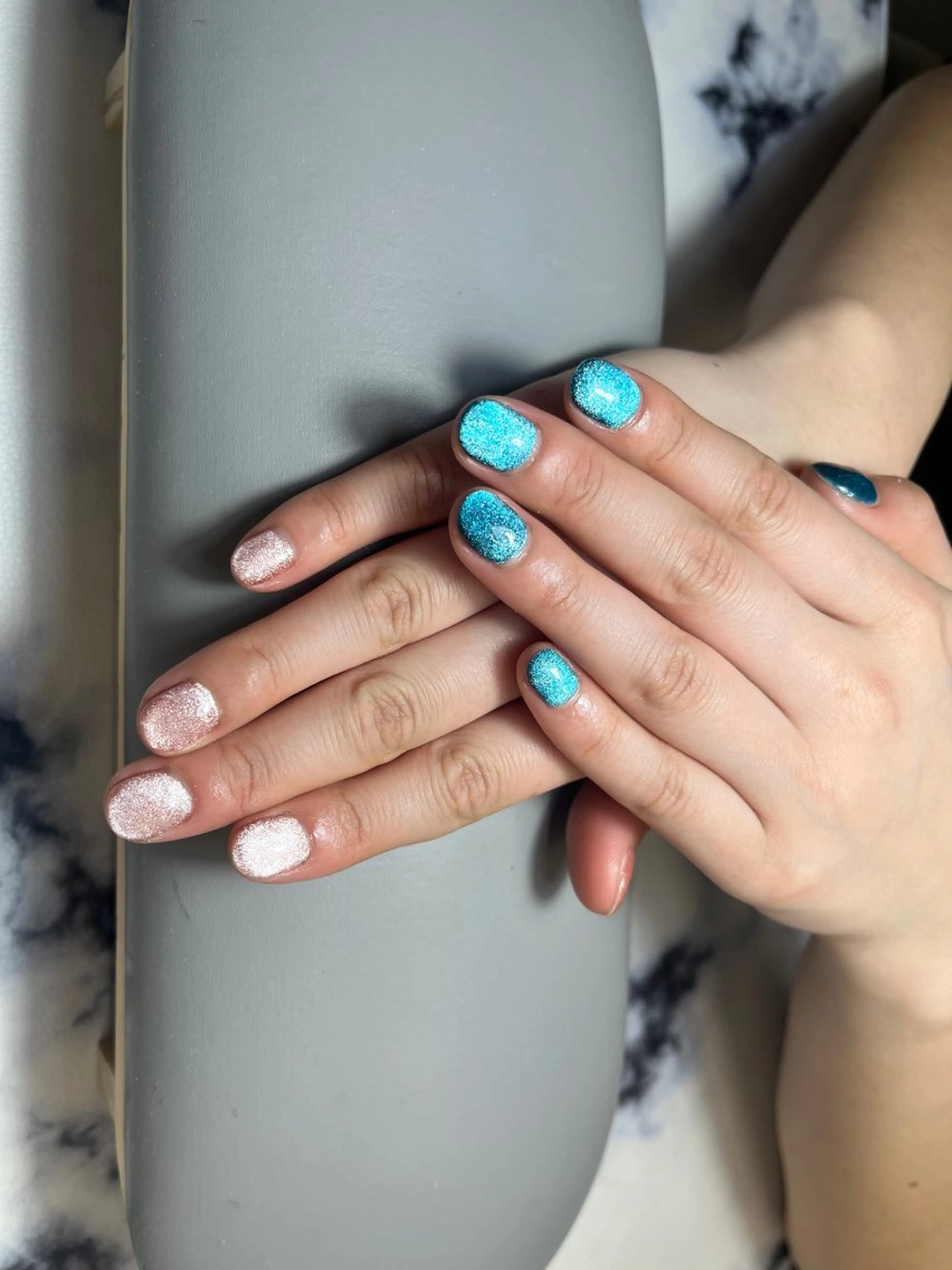 ネイル チークネイル 長さ出し フラッシュネイル フットネイル フレンチネイル Nikoネイルサロン中野店所属・merci リカのネイルデザイン