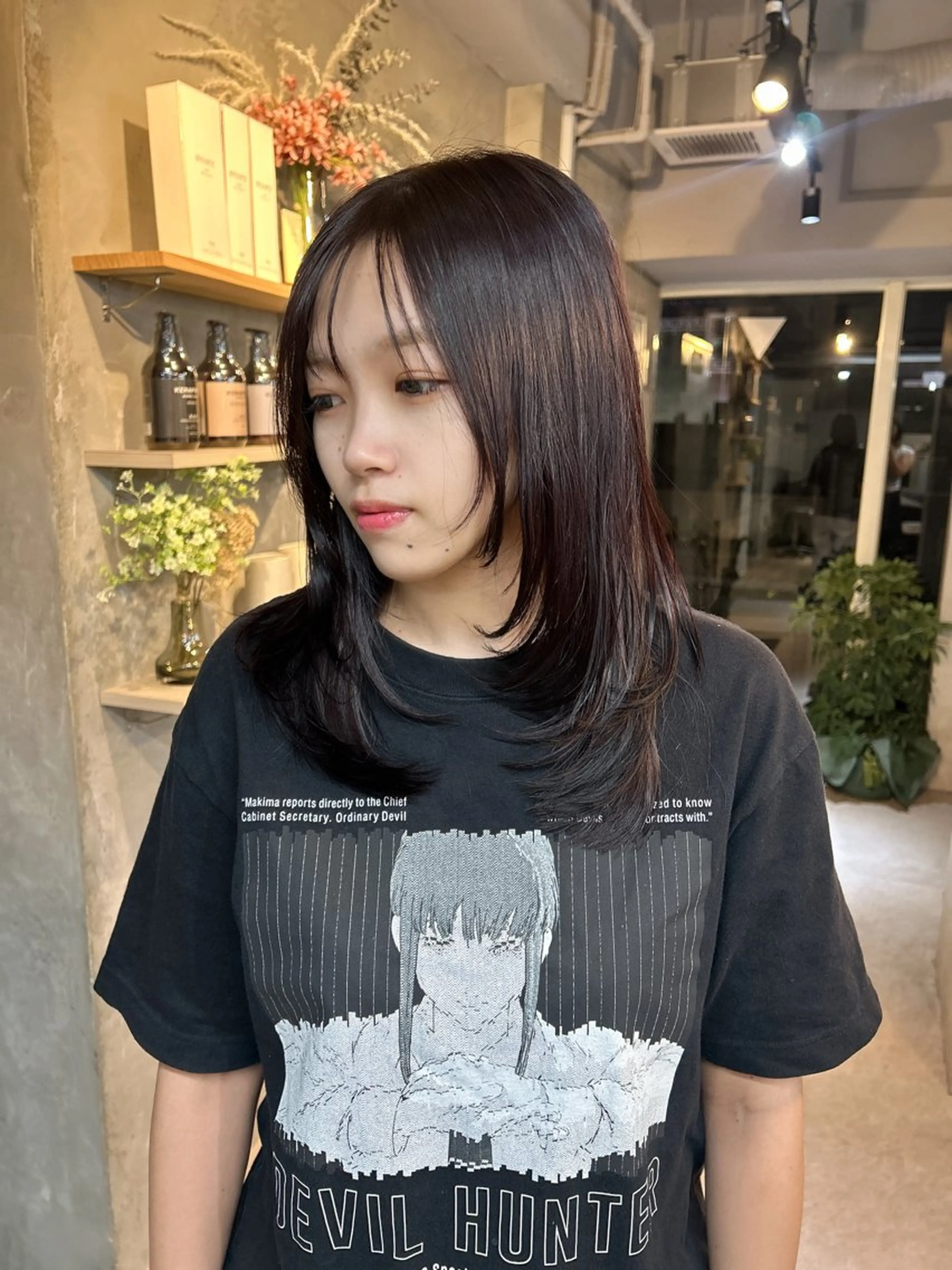 セミロング カラー カット ヘアカラー トリートメント 心斎橋ヘアカラー ブリーチmarinaのヘアスタイル