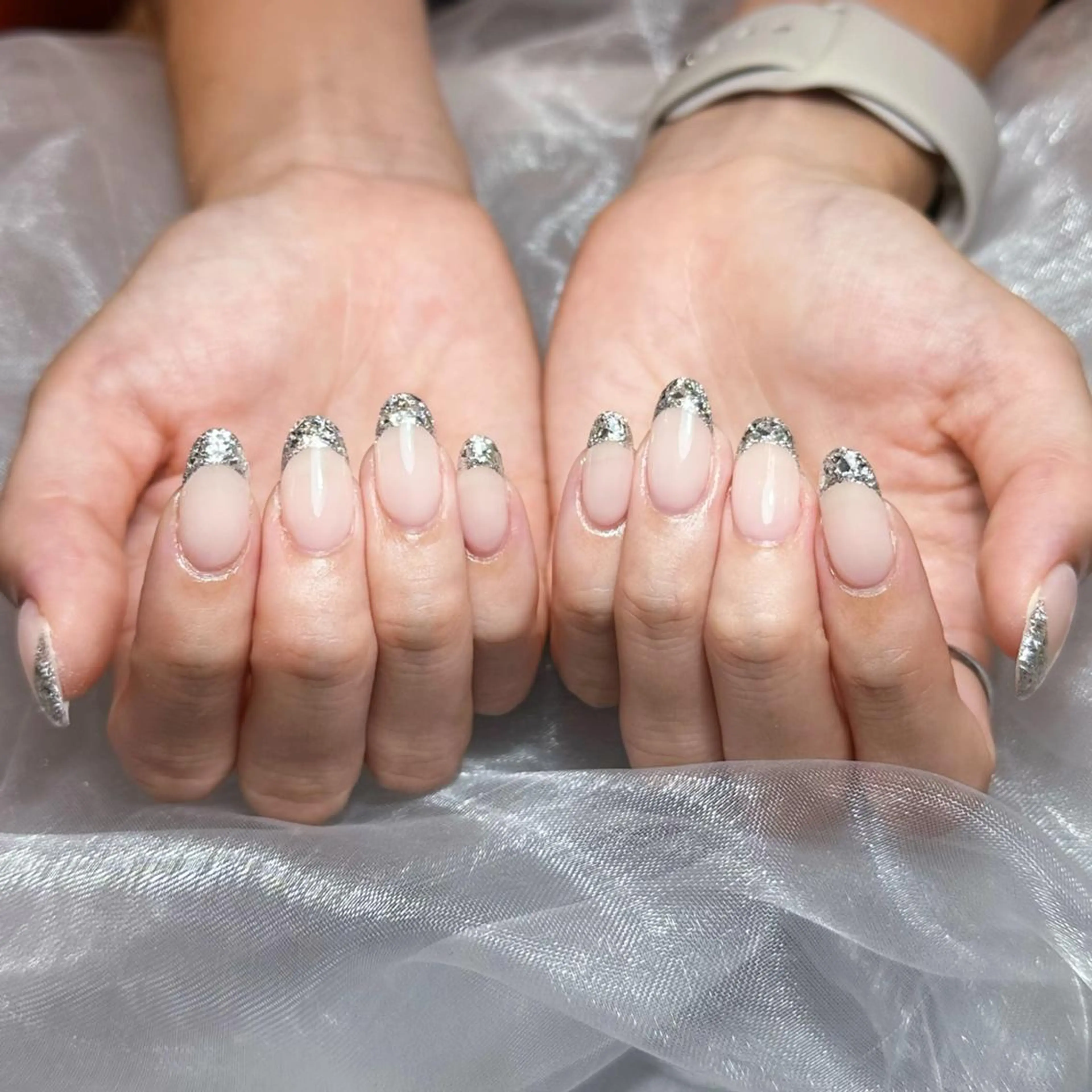 ネイル アートネイル オーロラネイル ガーリー キラキラネイル マグネットネイル ハンドネイル Diamond ✨のネイルデザイン