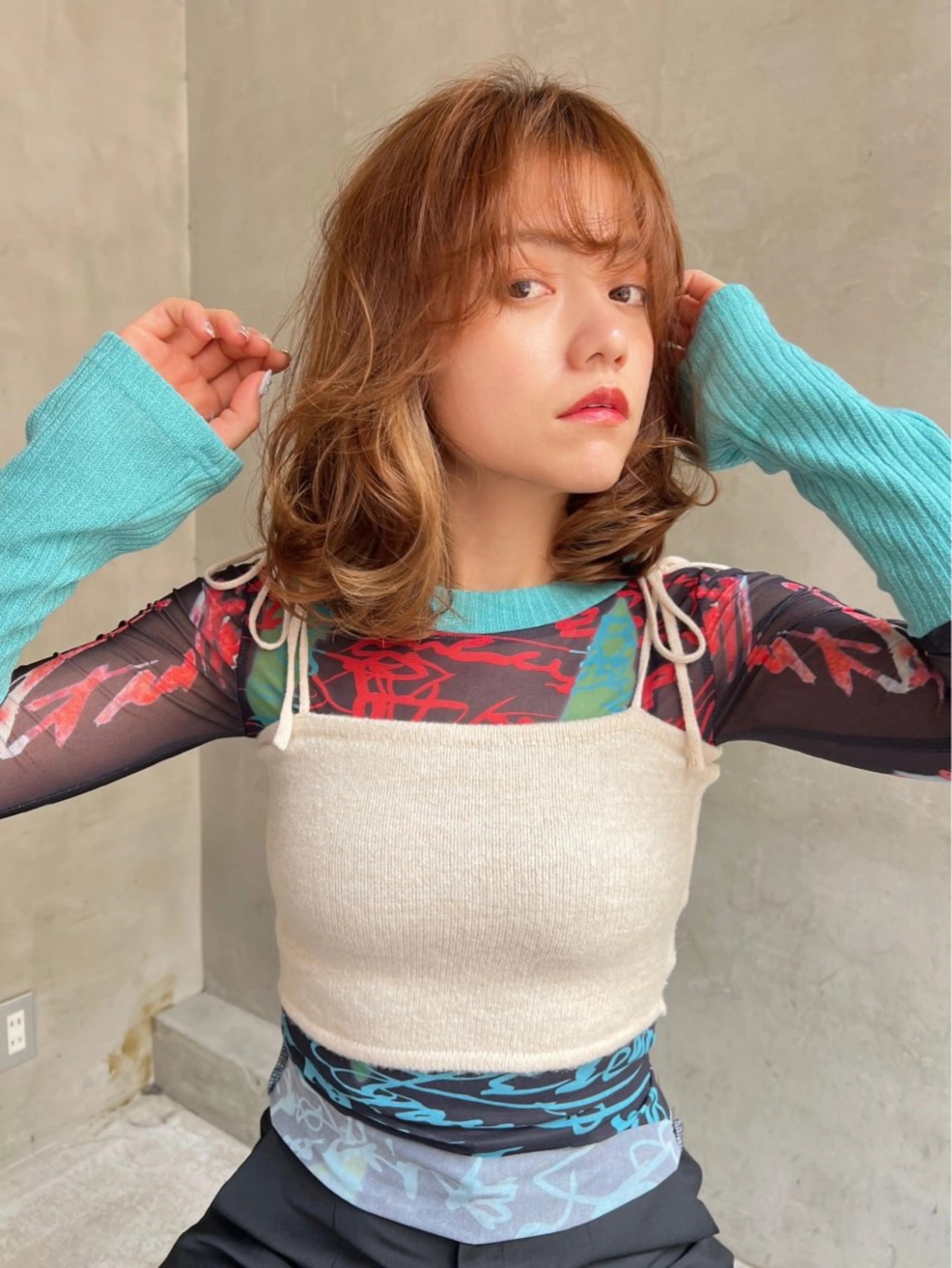 ミディアム カラー 外国人風カラー MUSASHI ブリーチカラー◎のヘアスタイル