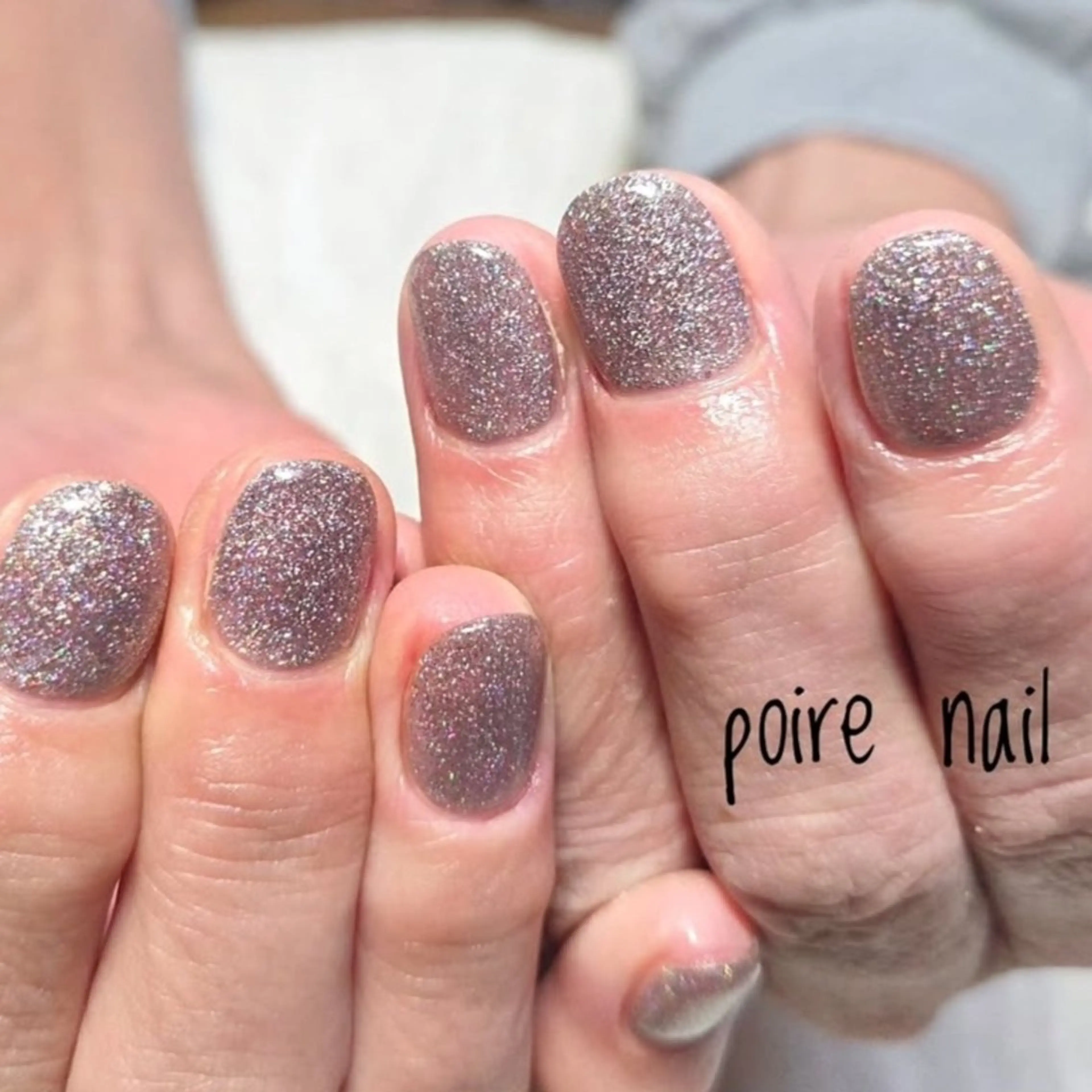 ネイル ラメ(グリッター) ポワールネイル ともみのネイルデザイン