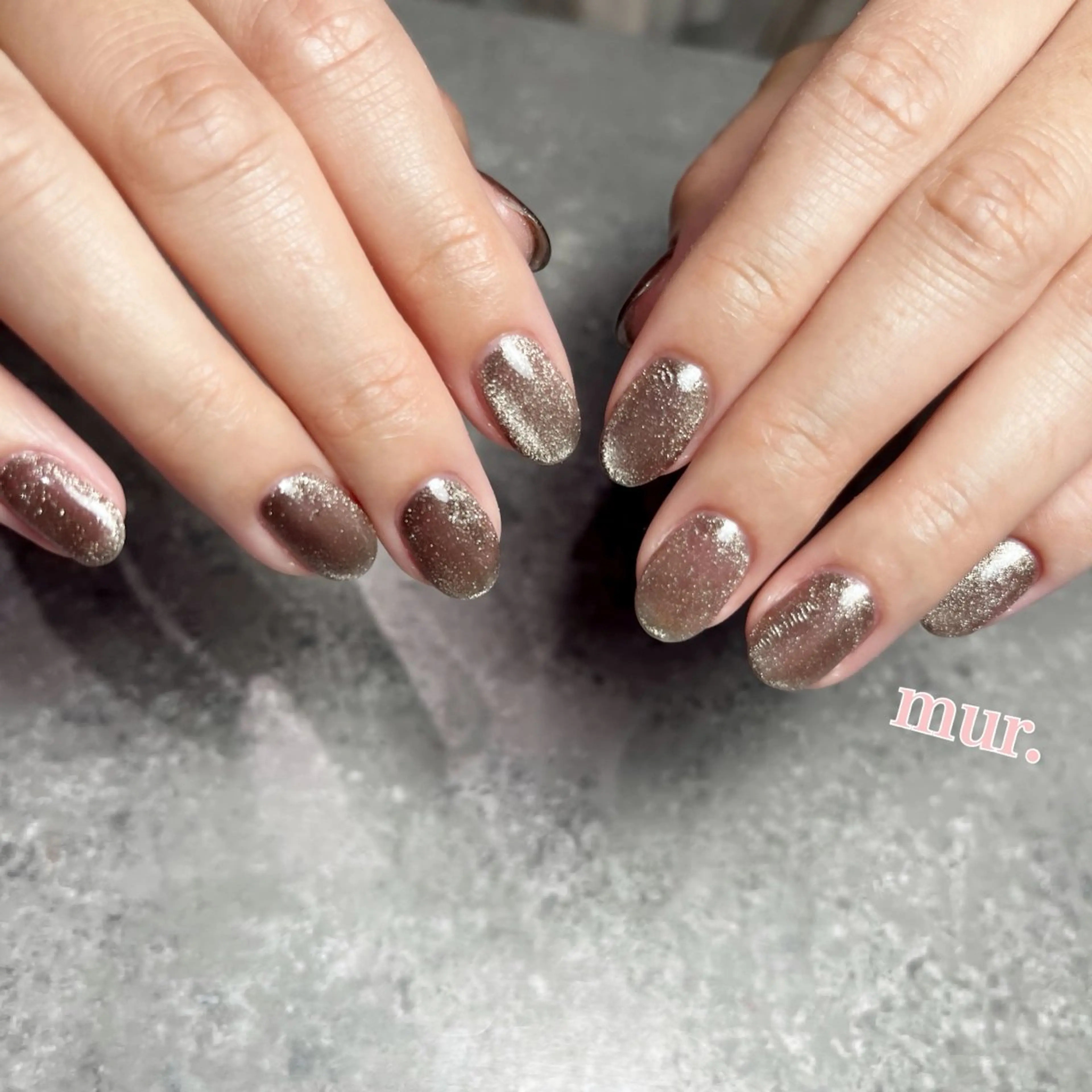 ネイル マグネットネイル ワンカラーネイル ハンドネイル nailsalon mur.のネイルデザイン