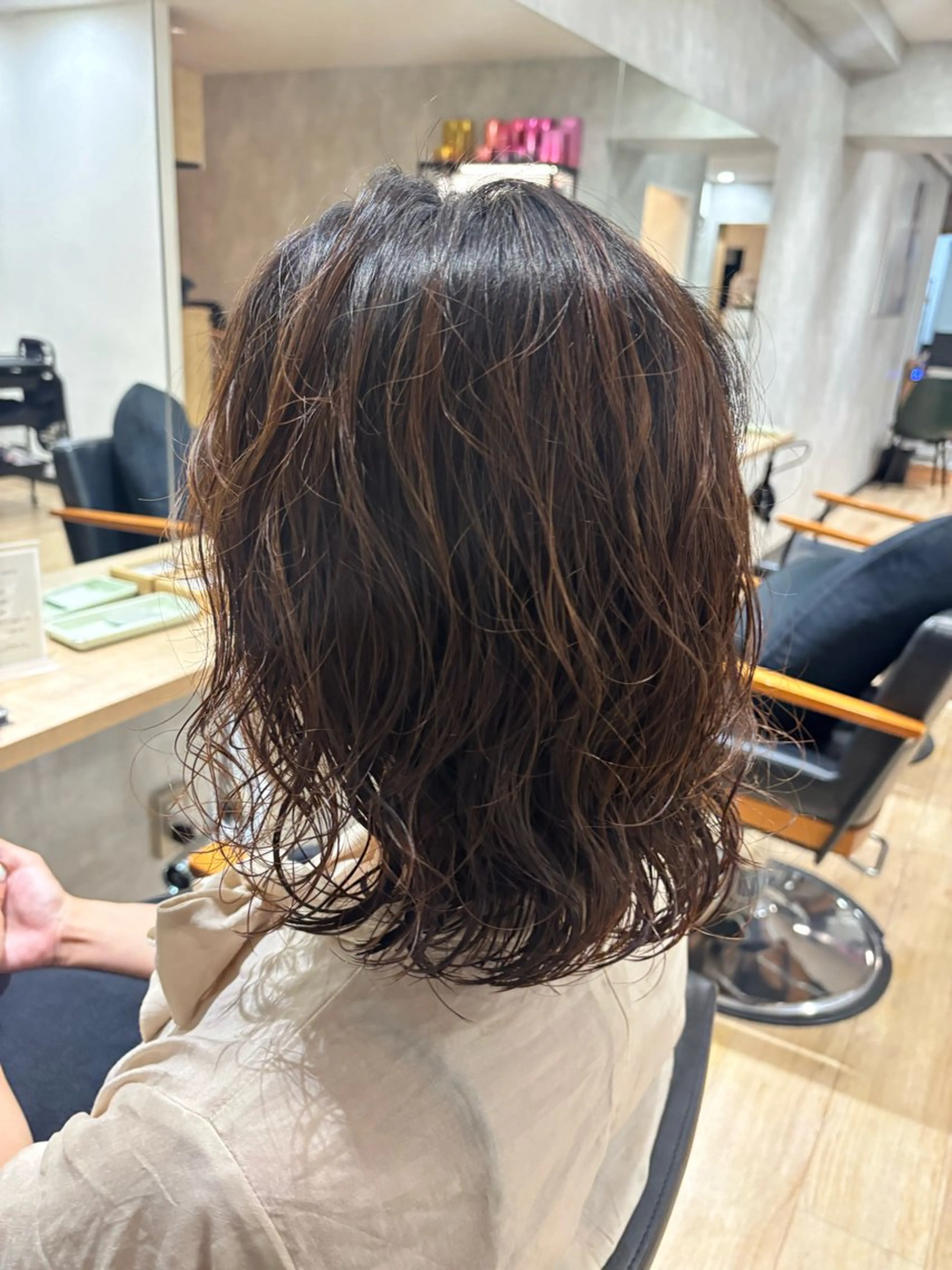ミディアム パーマ 🎀Maho🎀ボブ × 髪質改善のヘアスタイル