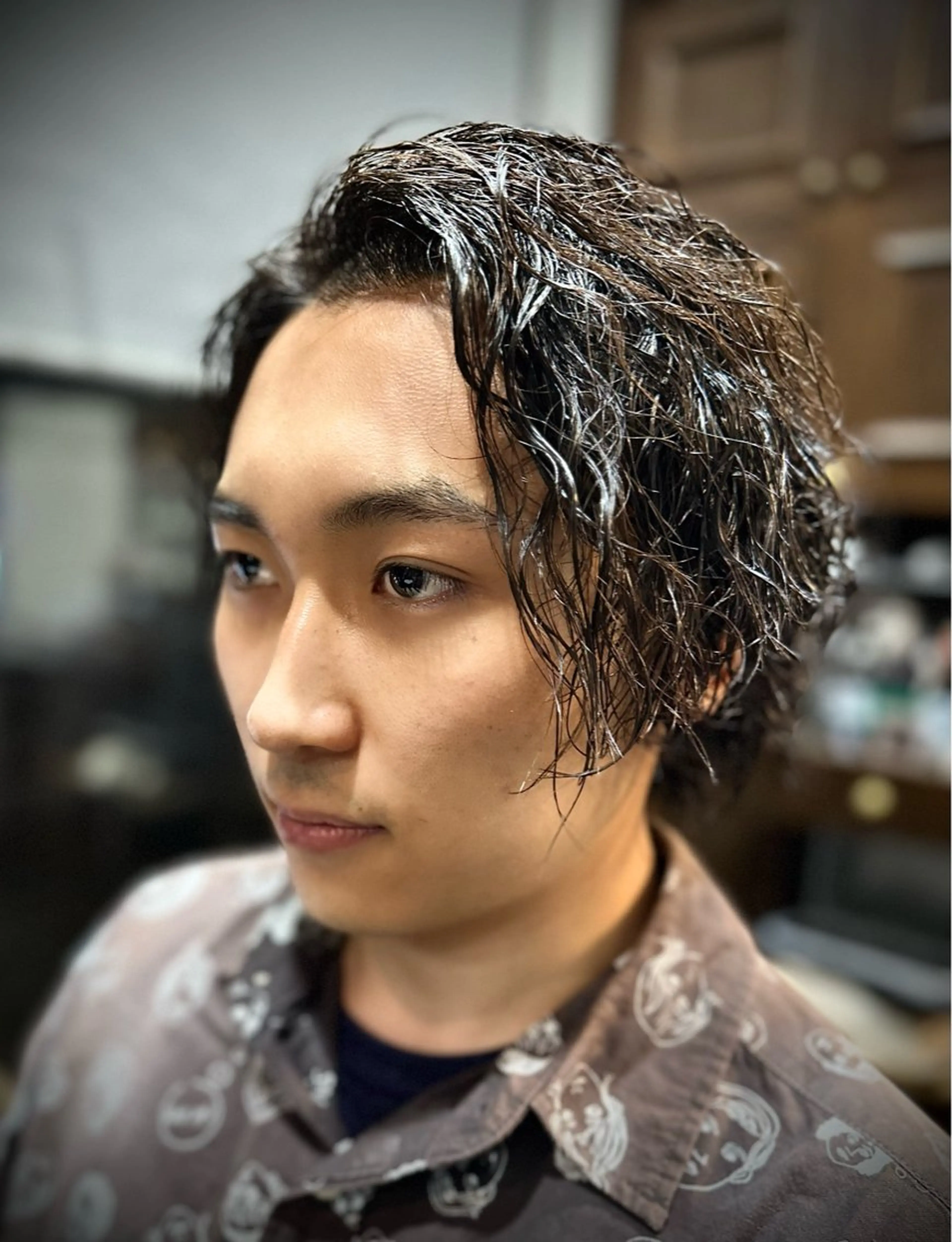 ロング パーマ ヒロ銀座BARBERSHOP横浜店所属・横浜 カット全般 大槻のヘアスタイル