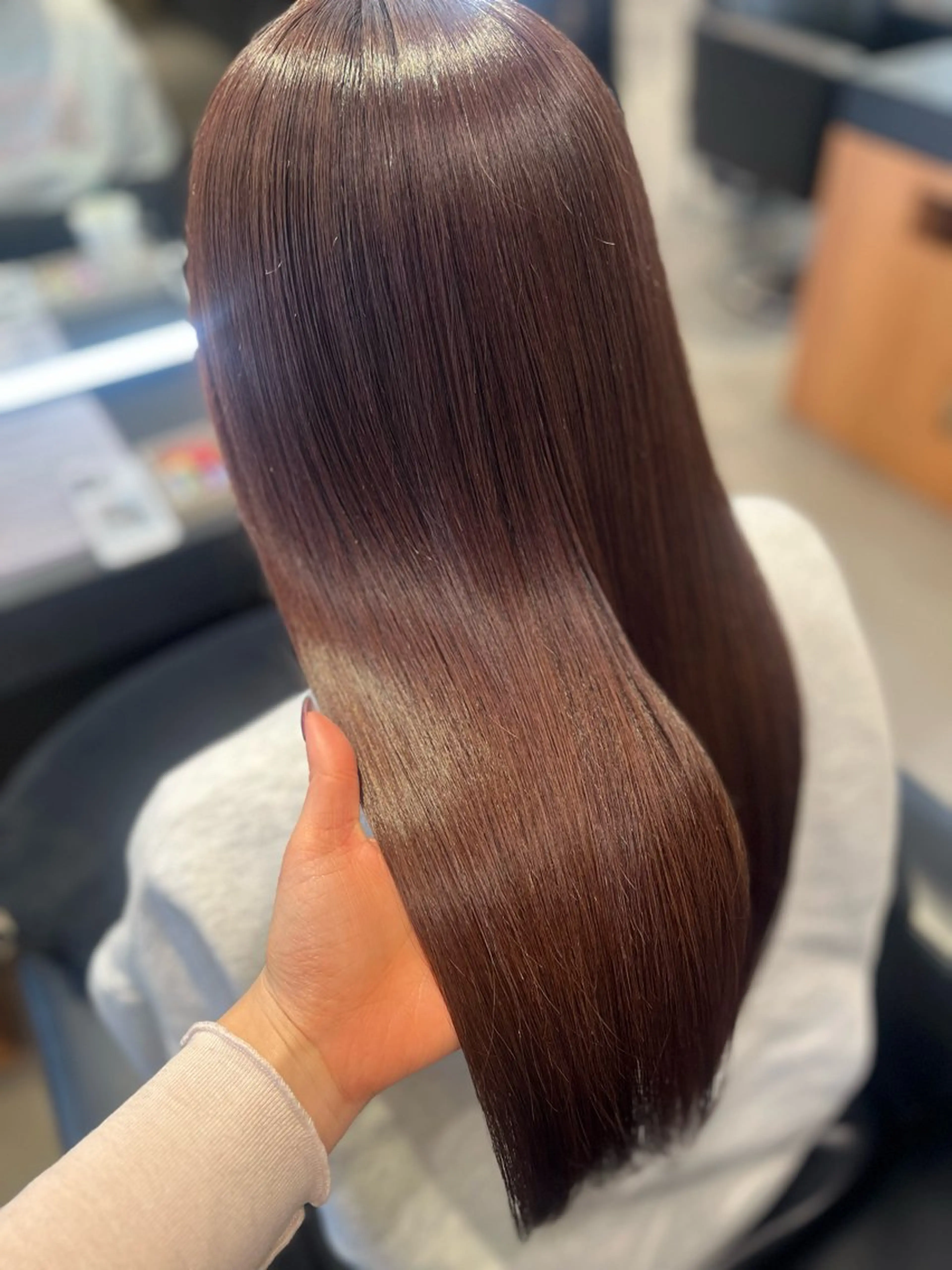 ロング ピンクラベンダー 髪質改善 似合わせカット 髪質改善・水素カラー ARIA(ému)のヘアスタイル